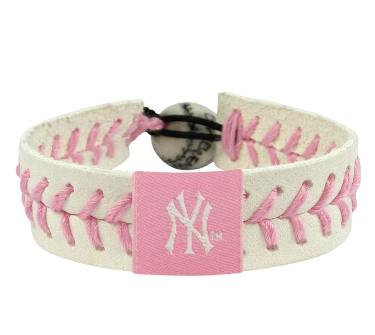 New York Yankees Bracelet Baseball Pink CO - Sports Collectibles, Sports Memorabilia, Sports Fan Shop, Sports Gifts