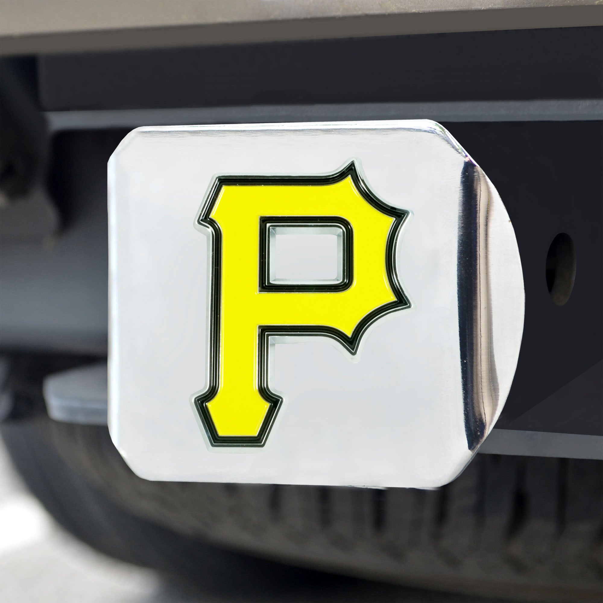 MLB - Pittsburgh Pirates Color on Chrome Hitch Cover - Sports Gifts, Sports Memorabilia, Sports Collectibles, Fan Shop
