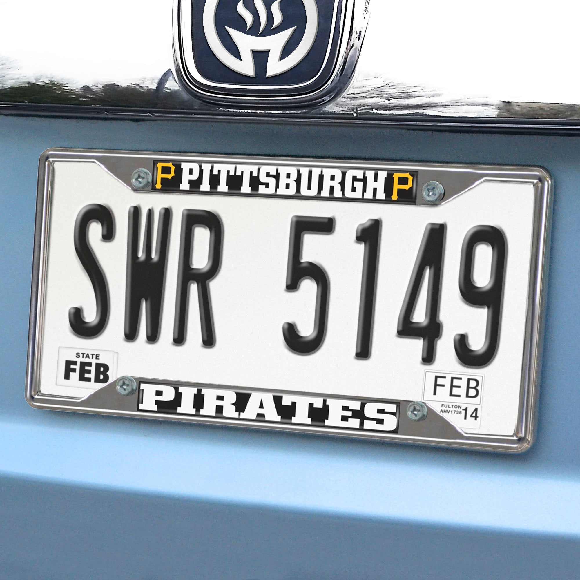 MLB - Pittsburgh Pirates Chrome License Plate Frame - Sports Gifts, Sports Memorabilia, Sports Collectibles, Fan Shop