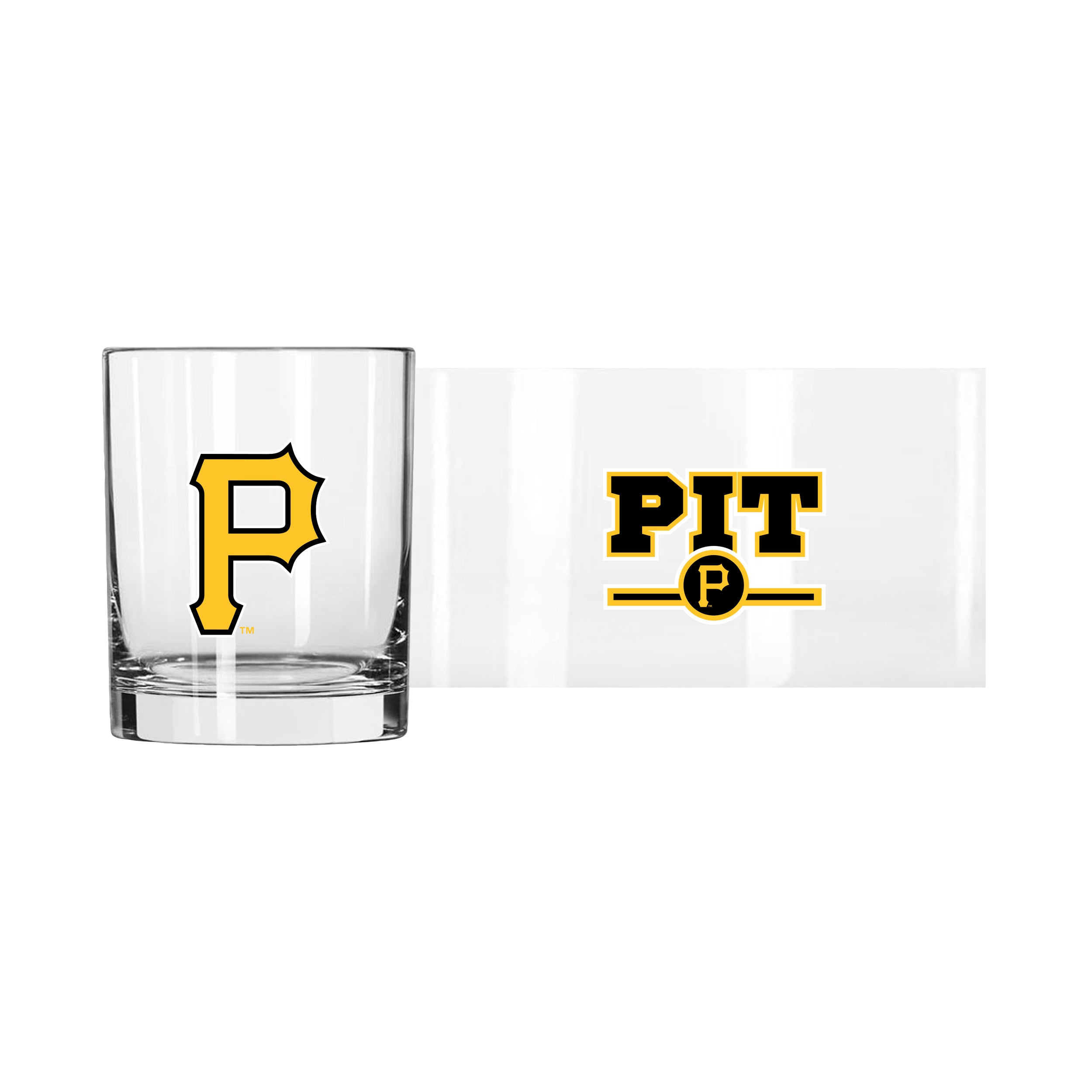 Pittsburgh Pirates 14oz Letterman Rocks Glass - Sports Gifts, Sports Memorabilia, Sports Collectibles, Fan Shop