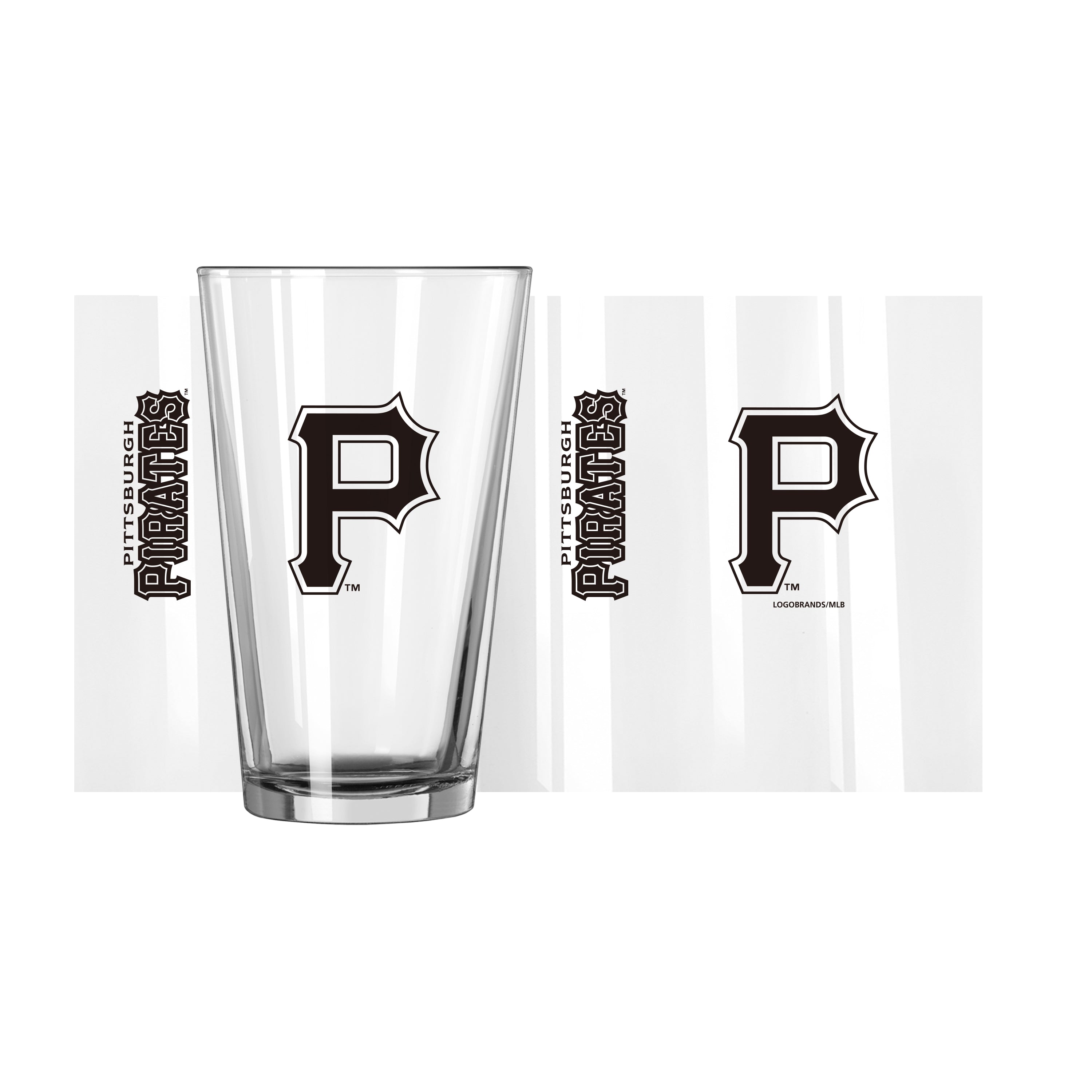 Pittsburgh Pirates Yellow 16oz Pint Glass - Sports Gifts, Sports Memorabilia, Sports Collectibles, Fan Shop