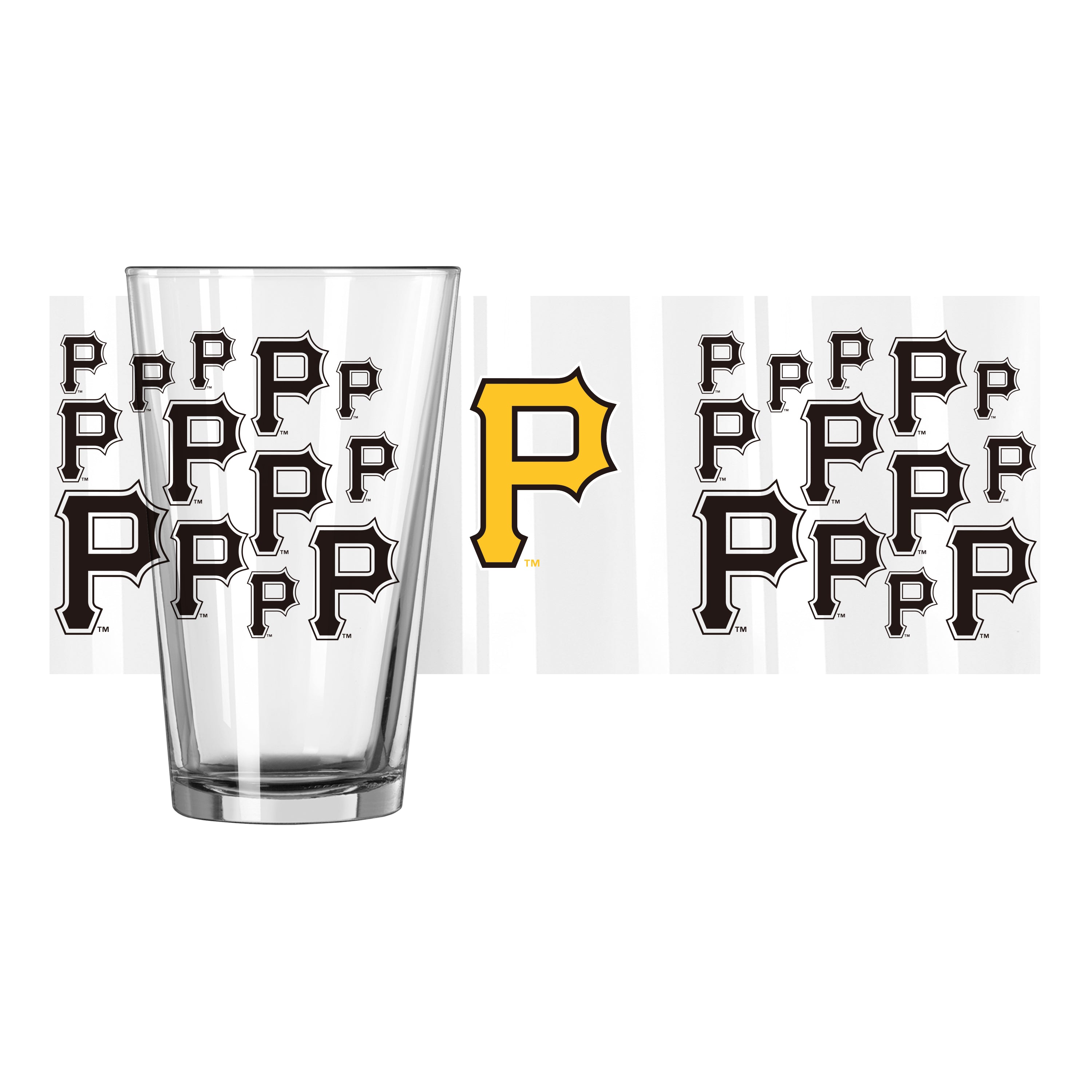 Pittsburgh Pirates 16oz Scatter Pint Glass - Sports Gifts, Sports Memorabilia, Sports Collectibles, Fan Shop