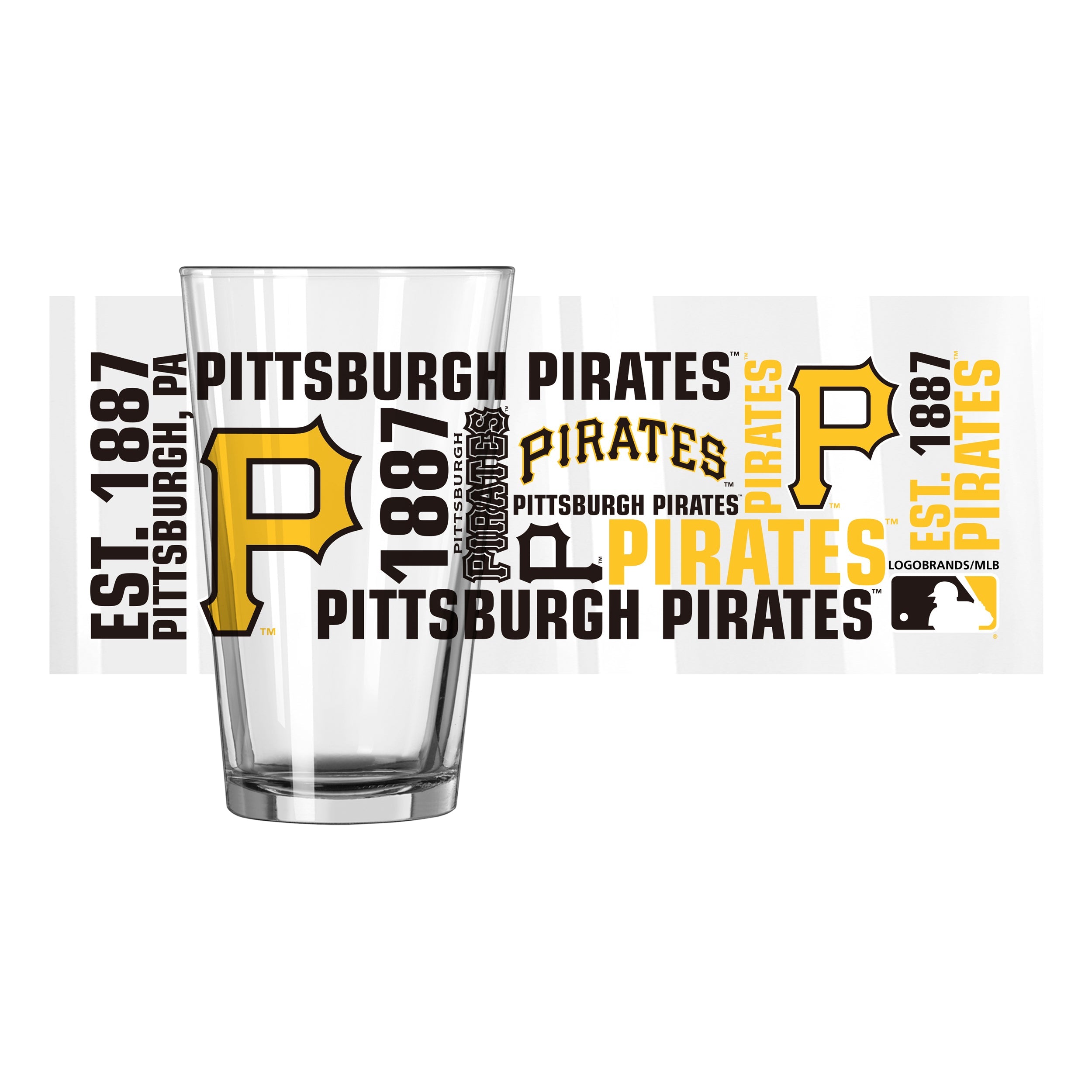 Pittsburgh Pirates 16oz Spirit Pint Glass - Sports Gifts, Sports Memorabilia, Sports Collectibles, Fan Shop