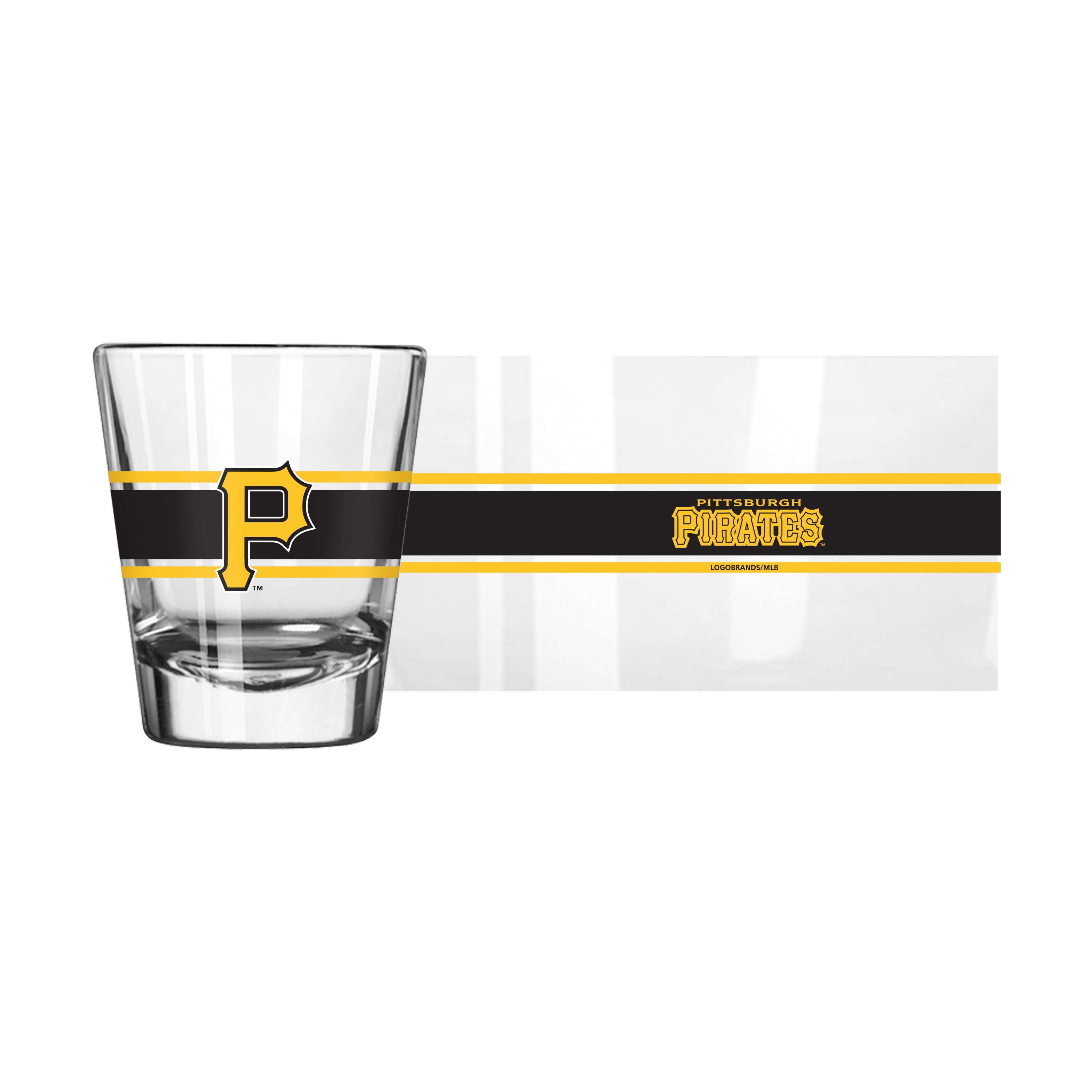 Pittsburgh Pirates 2oz Stripe Shot Glass - Sports Gifts, Sports Memorabilia, Sports Collectibles, Fan Shop