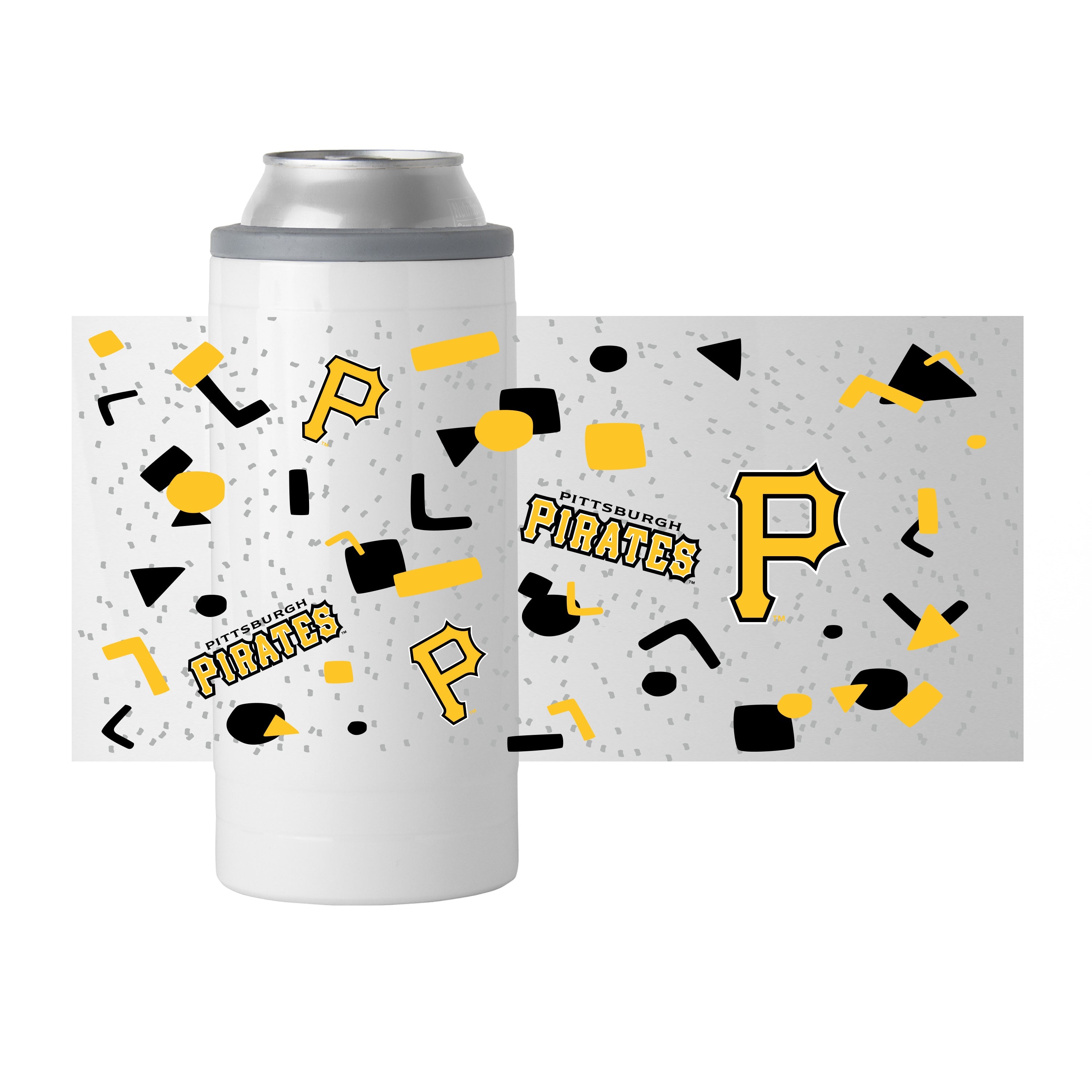 Pittsburgh Pirates 12oz Flashback Slim Can Coolie - Sports Gifts, Sports Memorabilia, Sports Collectibles, Fan Shop