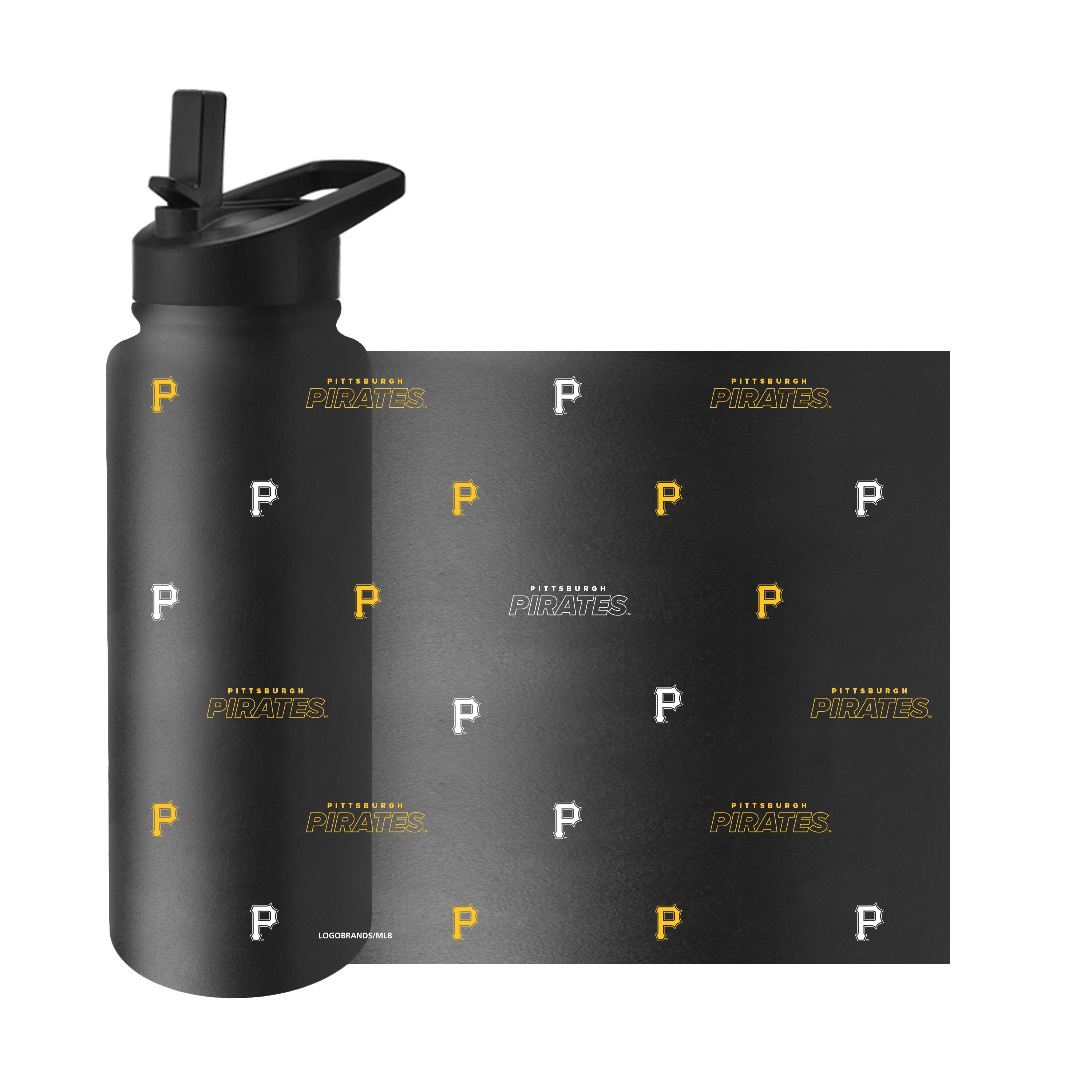 Pittsburgh Pirates 34oz Step And Repeat Quencher Bottle - Sports Gifts, Sports Memorabilia, Sports Collectibles, Fan Shop