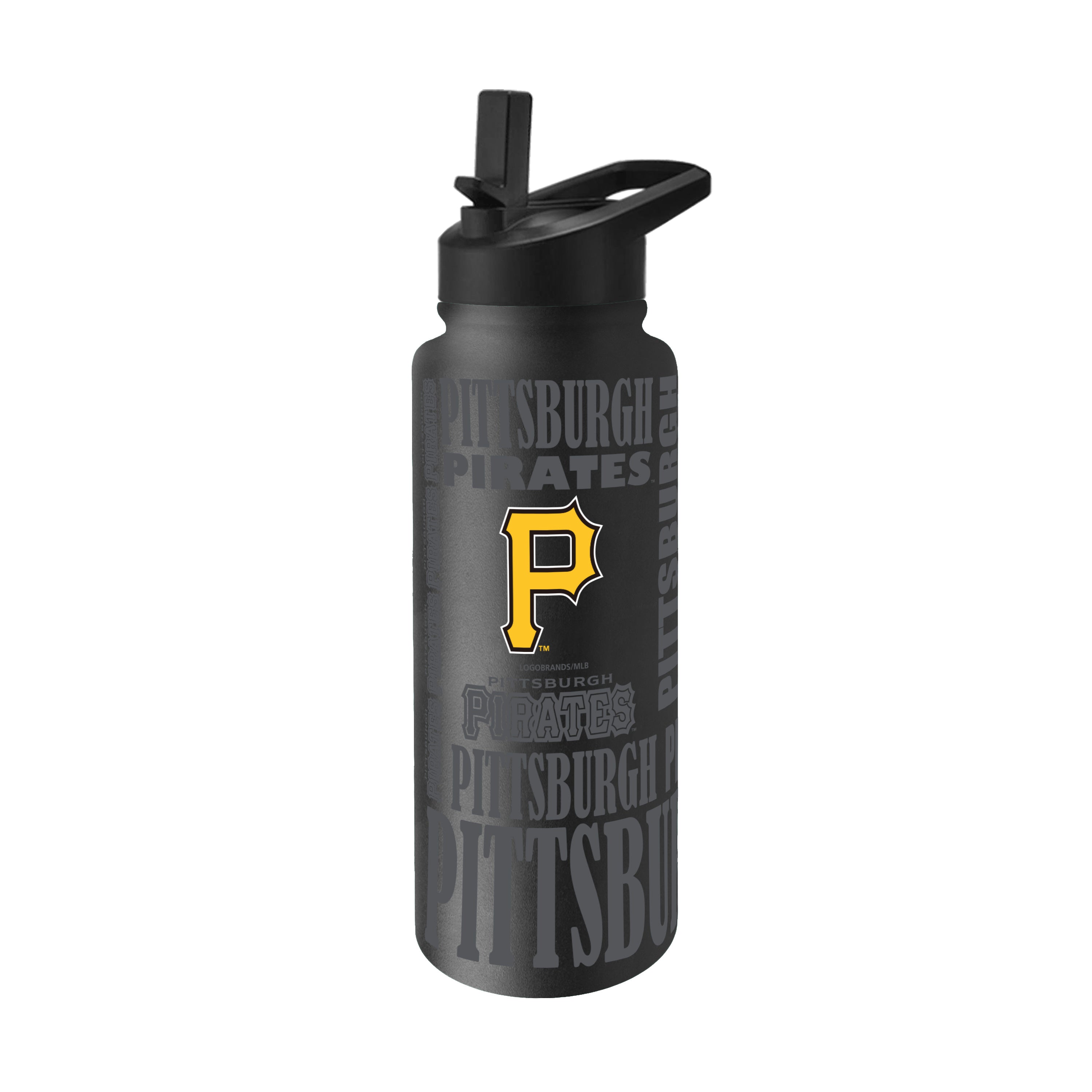 Pittsburgh Pirates 34oz Black Replay Quencher Bottle