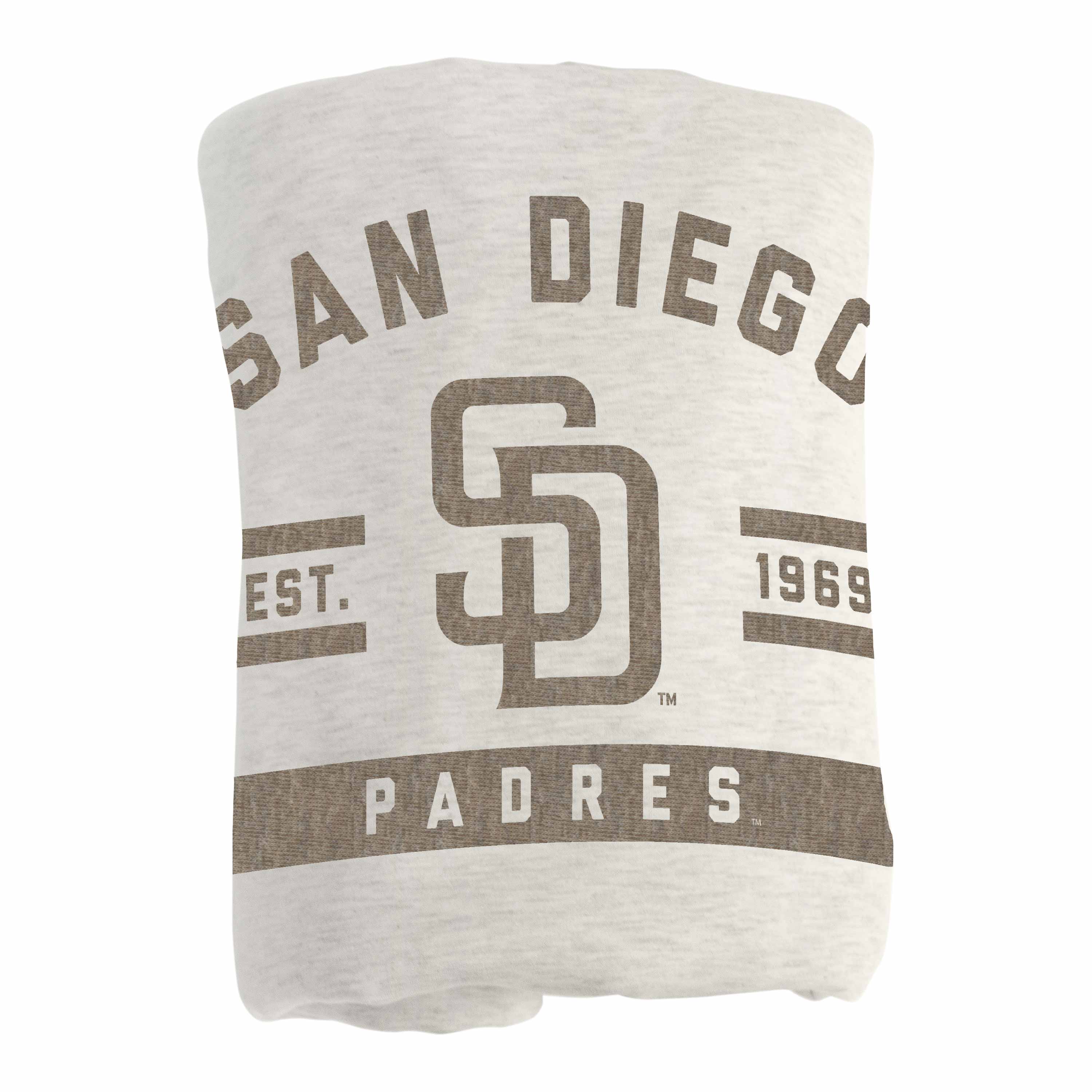 San Diego Padres Oatmeal Sweatshirt Blanket - Sports Gifts, Sports Memorabilia, Sports Collectibles, Fan Shop