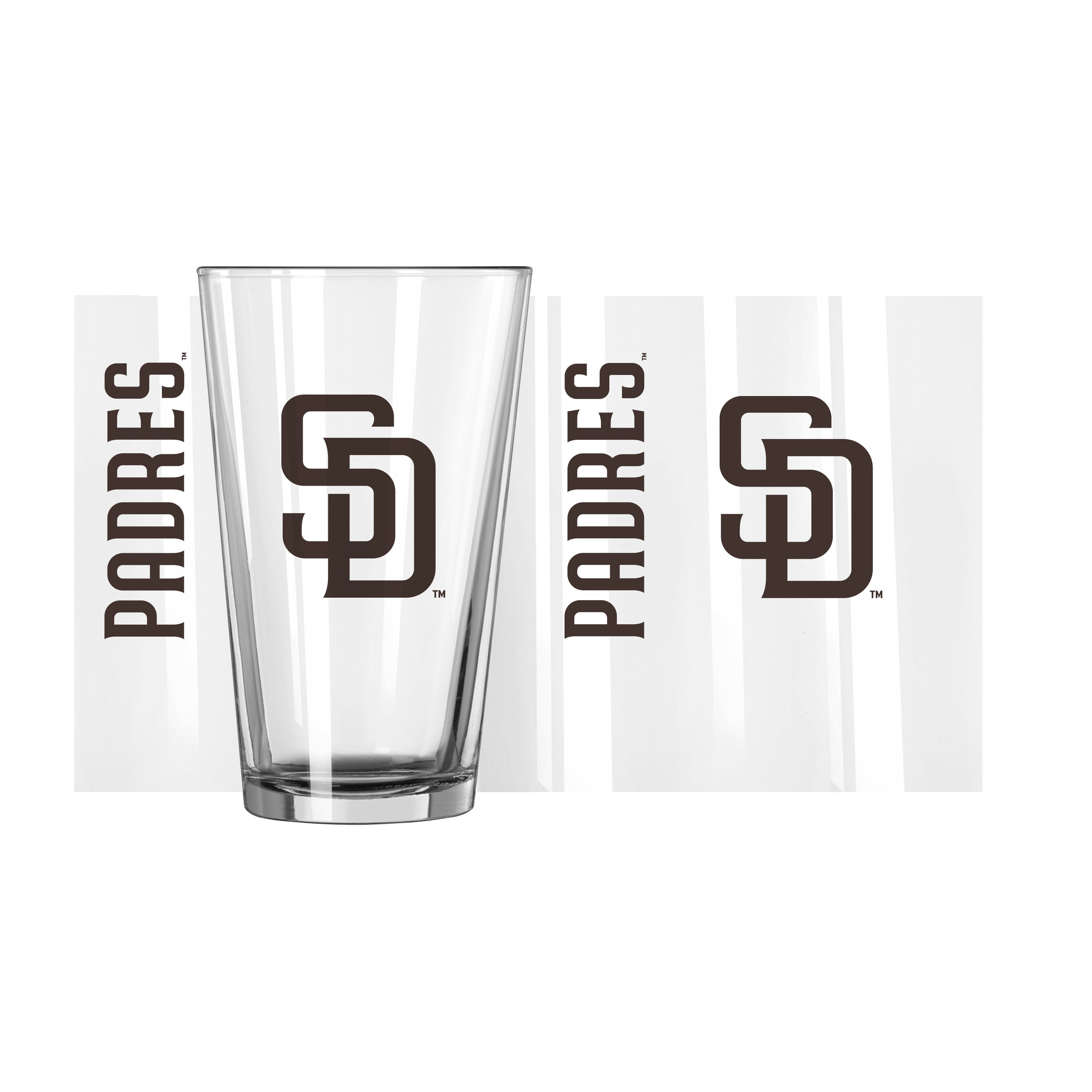 San Diego Padres 16oz Gameday Pint Glass - Sports Gifts, Sports Memorabilia, Sports Collectibles, Fan Shop