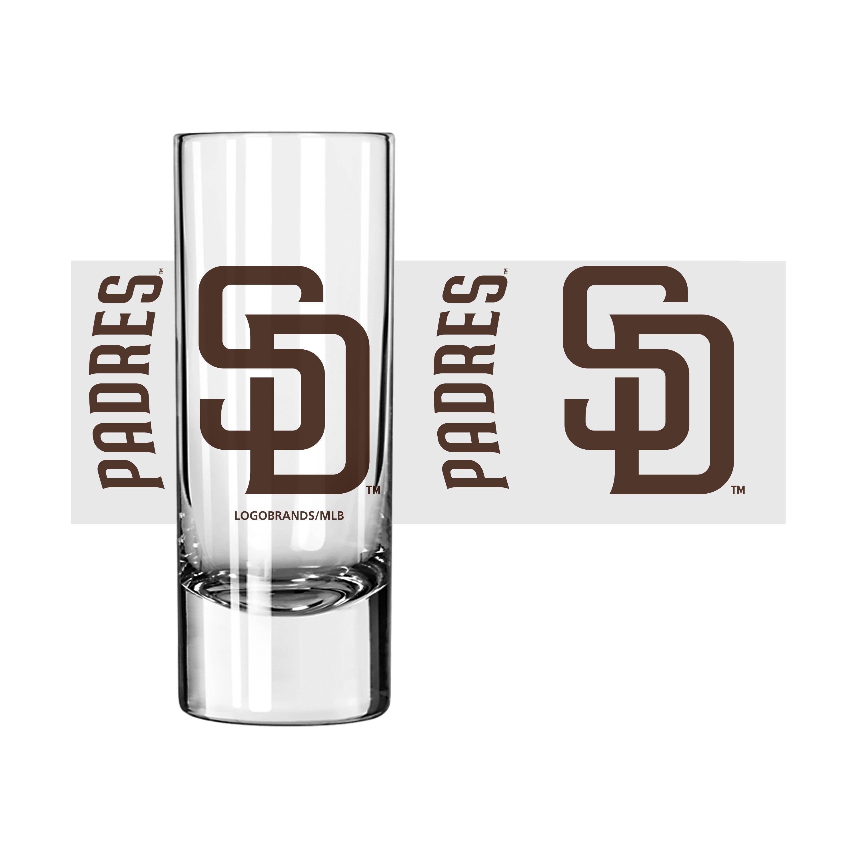 San Diego Padres 2.5oz Gameday Shooter Glass - Sports Gifts, Sports Memorabilia, Sports Collectibles, Fan Shop