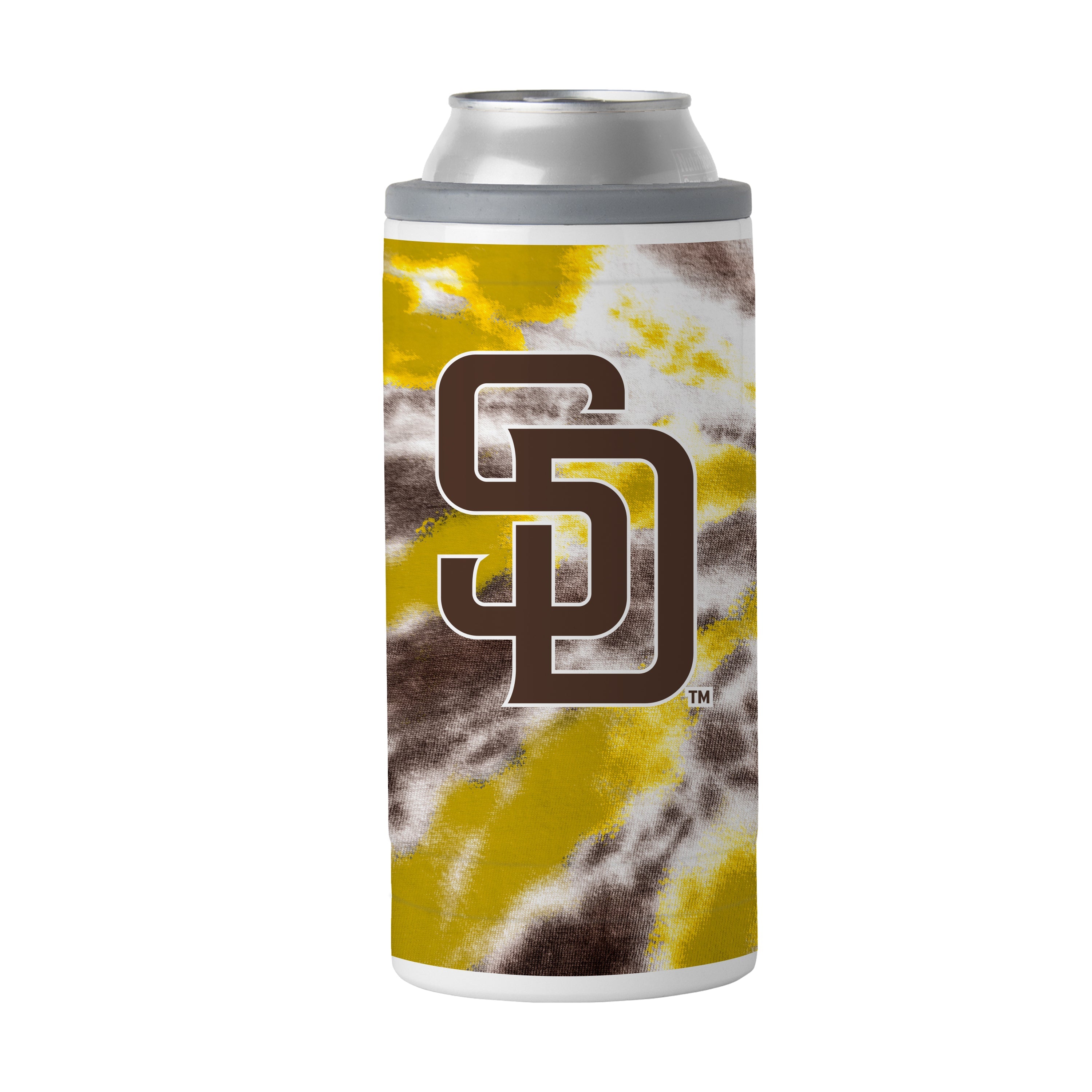 San Diego Padres 12oz Tie Dye Slim Can Coolie - Sports Gifts, Sports Memorabilia, Sports Collectibles, Fan Shop