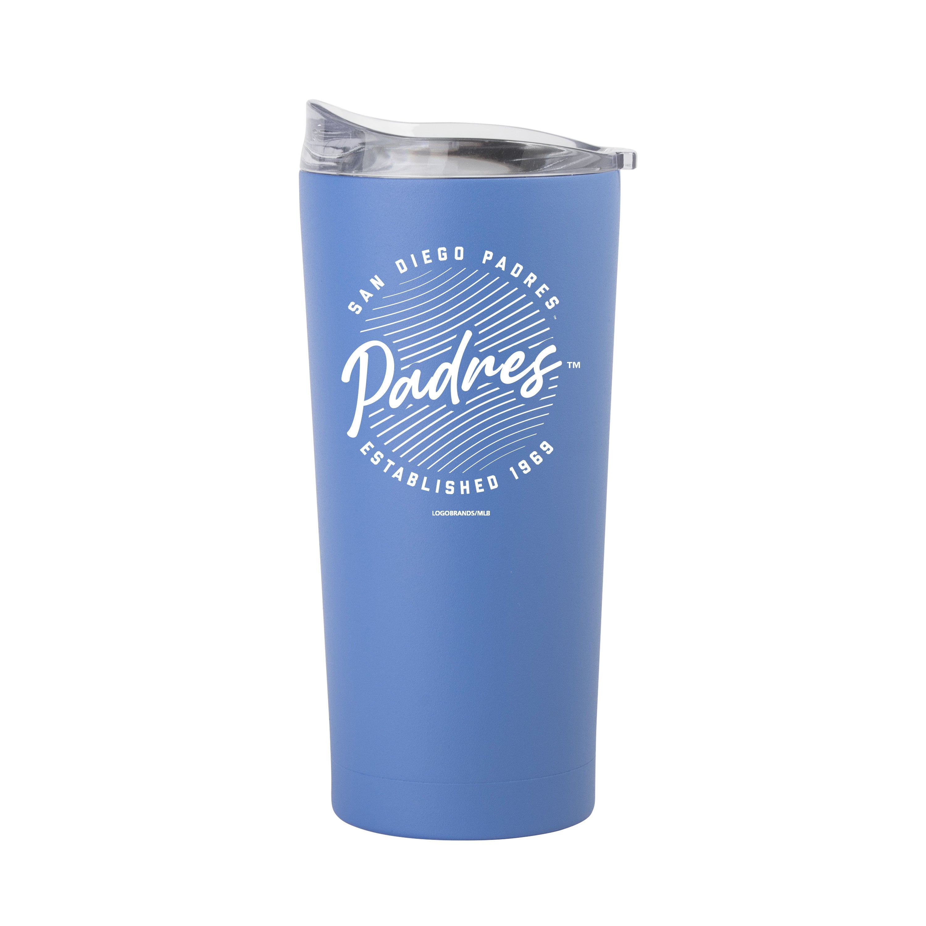 SD Padres 20oz Retro Script Arctic Powder Coat Tumbler