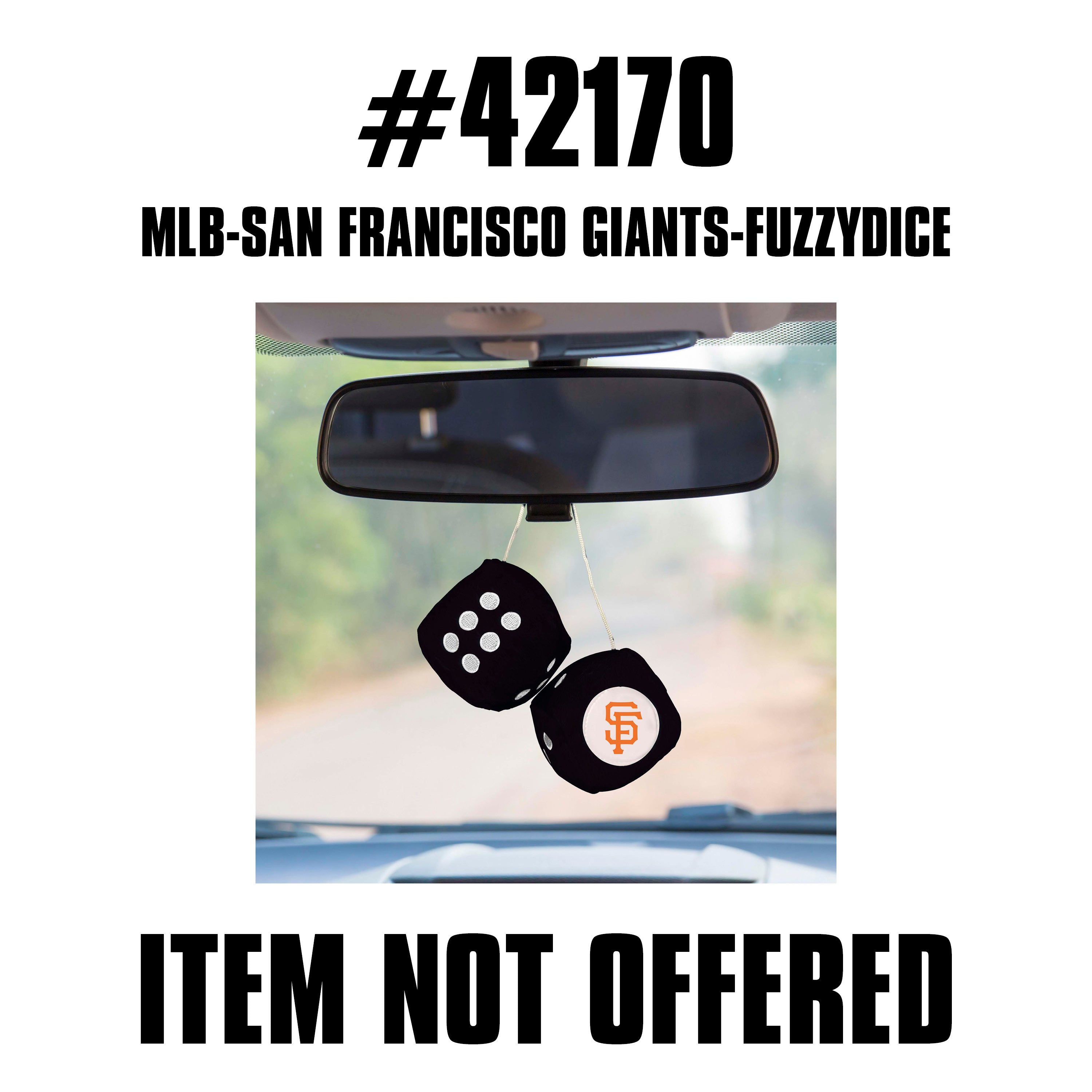 MLB - San Francisco Giants-Fuzzy Dice - Sports Gifts, Sports Memorabilia, Sports Collectibles, Fan Shop