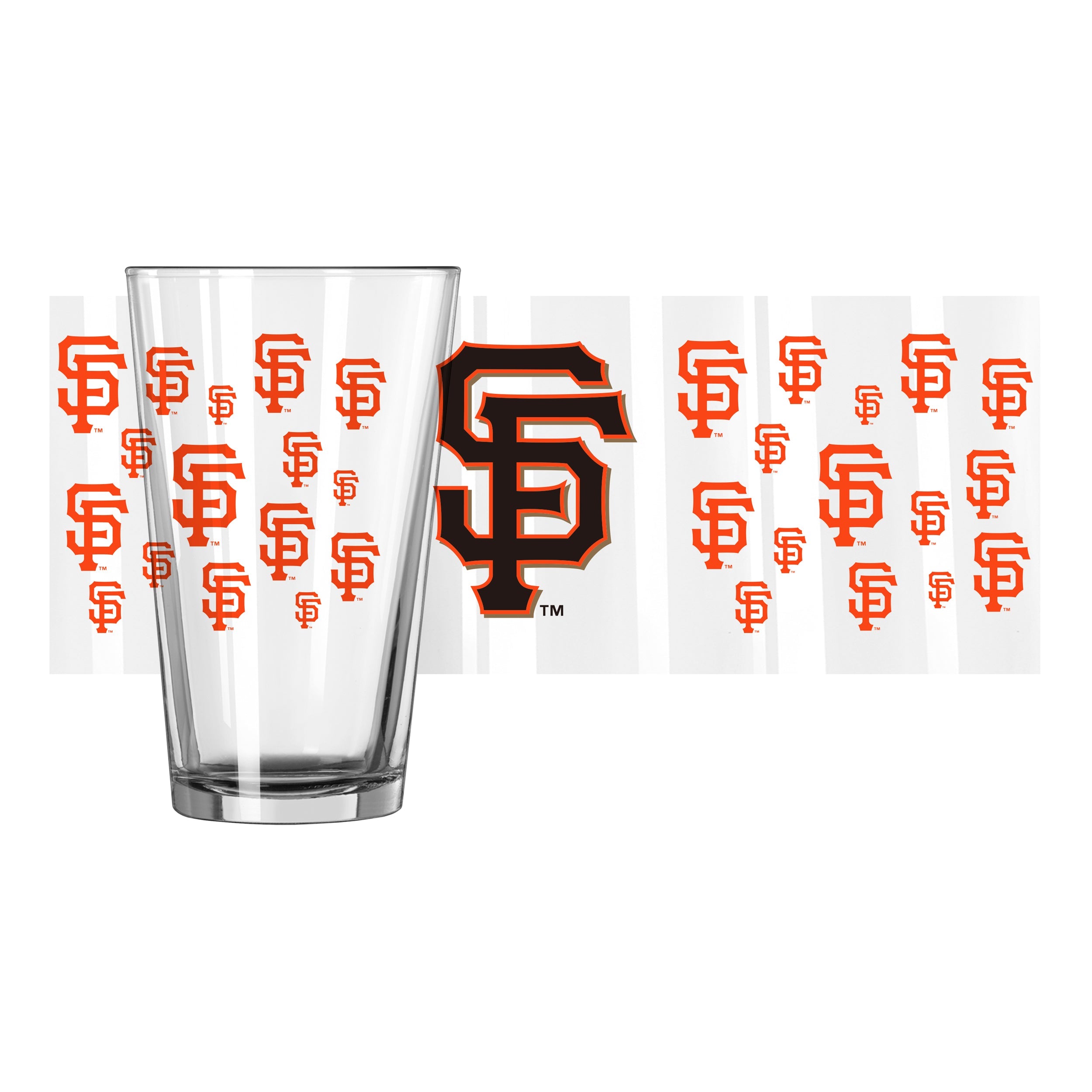 San Francisco Giants 16oz Scatter Pint Glass - Sports Gifts, Sports Memorabilia, Sports Collectibles, Fan Shop