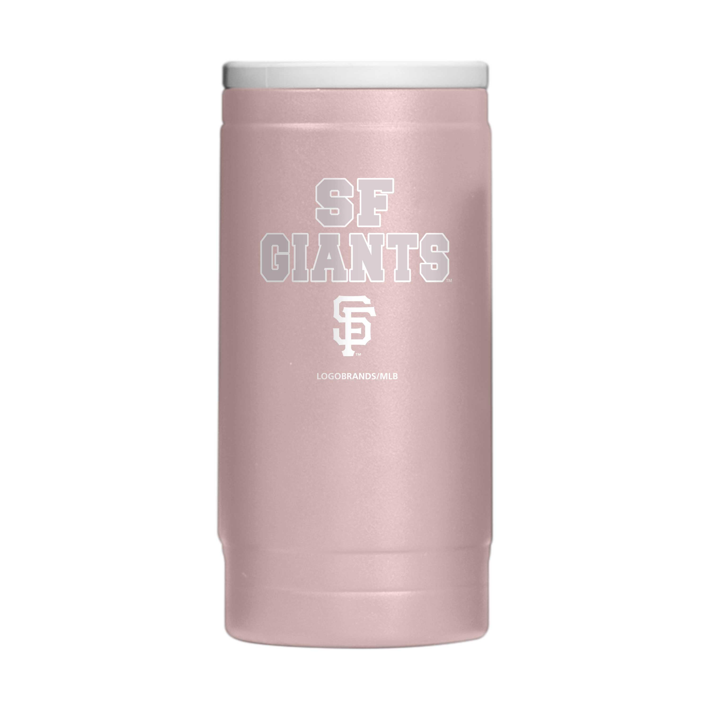 San Francisco Giants Stencil Powder Coat Slim Can Coolie - Sports Gifts, Sports Memorabilia, Sports Collectibles, Fan Shop