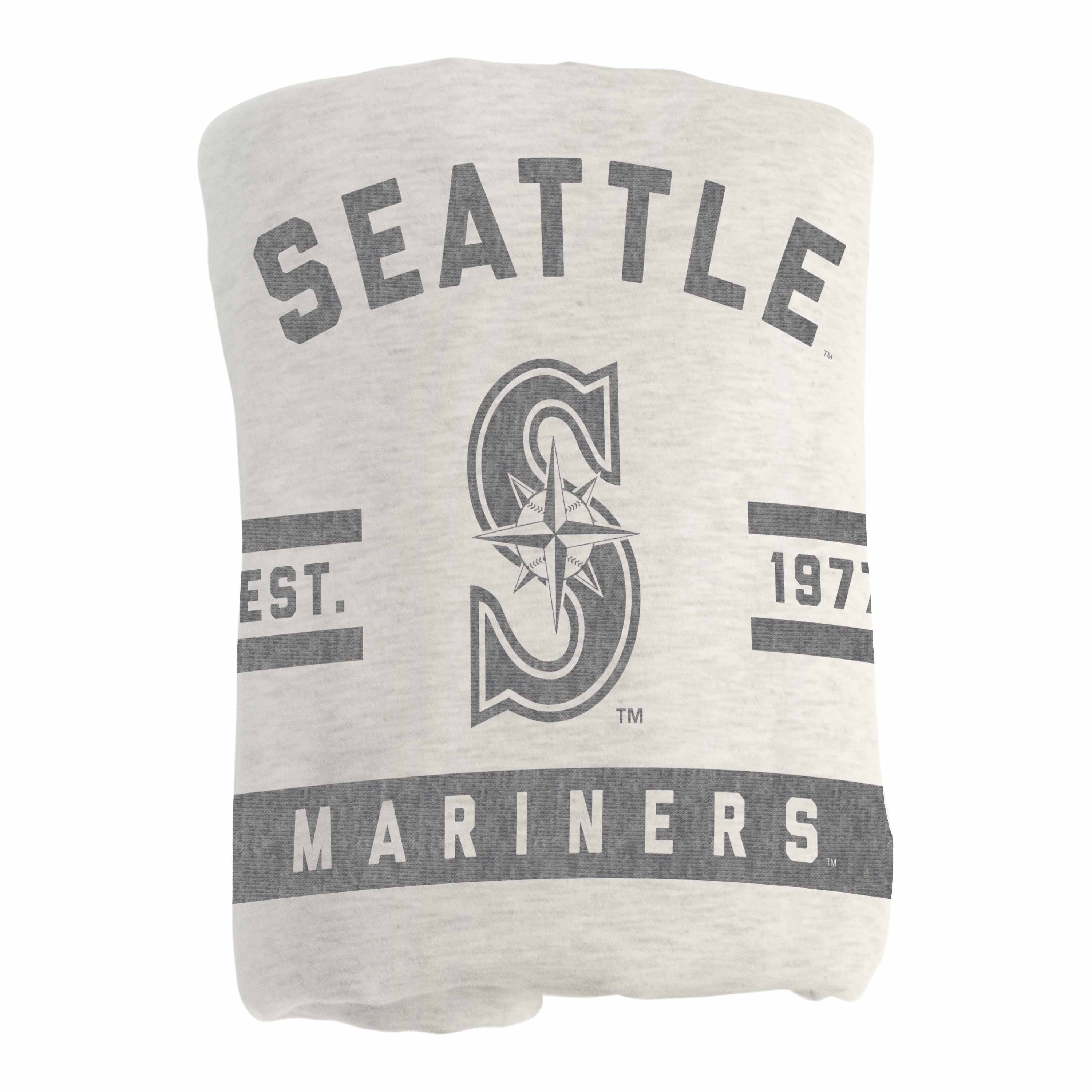 Seattle Mariners Oatmeal Sweatshirt Blanket - Sports Gifts, Sports Memorabilia, Sports Collectibles, Fan Shop