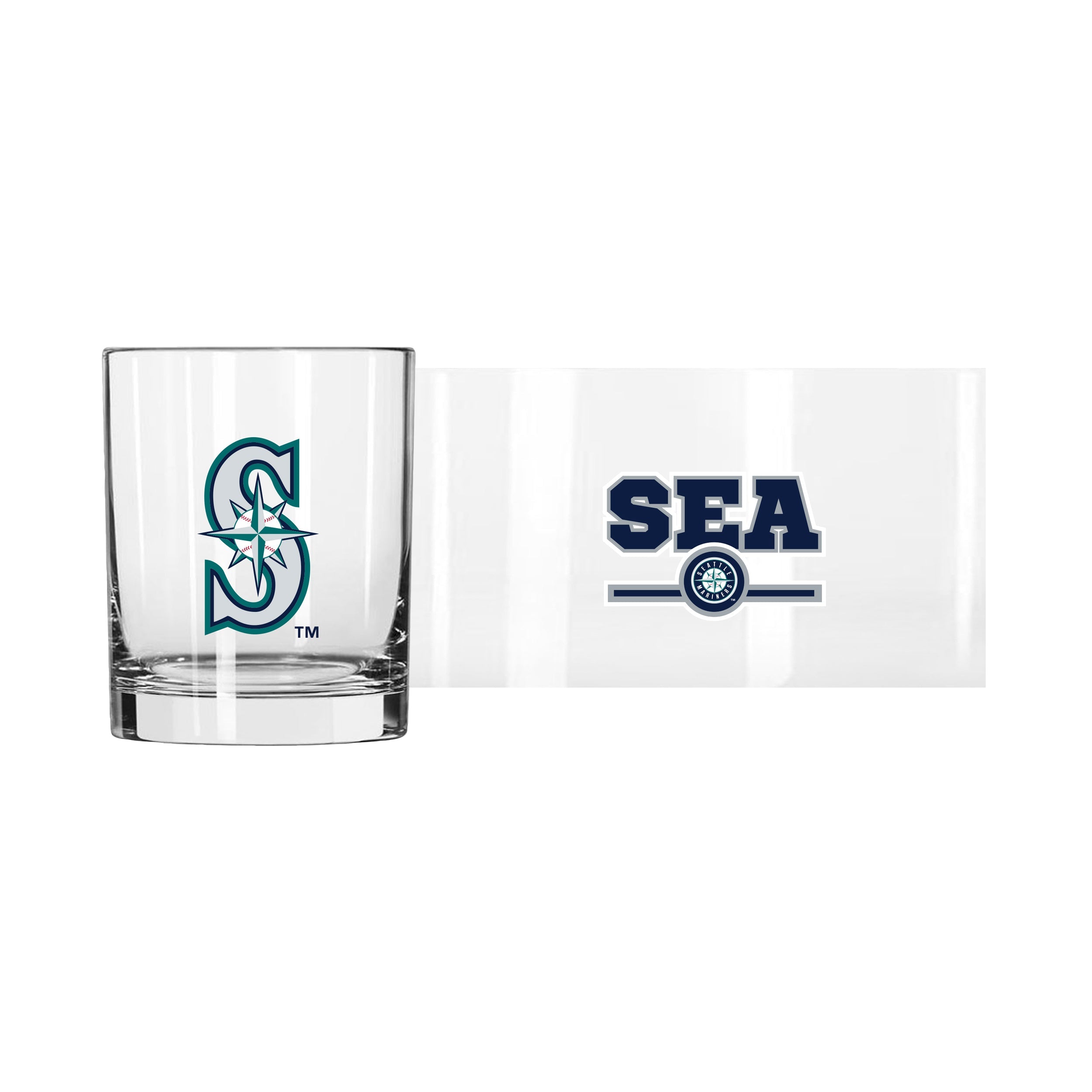 Seattle Mariners 14oz Letterman Rocks Glass - Sports Gifts, Sports Memorabilia, Sports Collectibles, Fan Shop