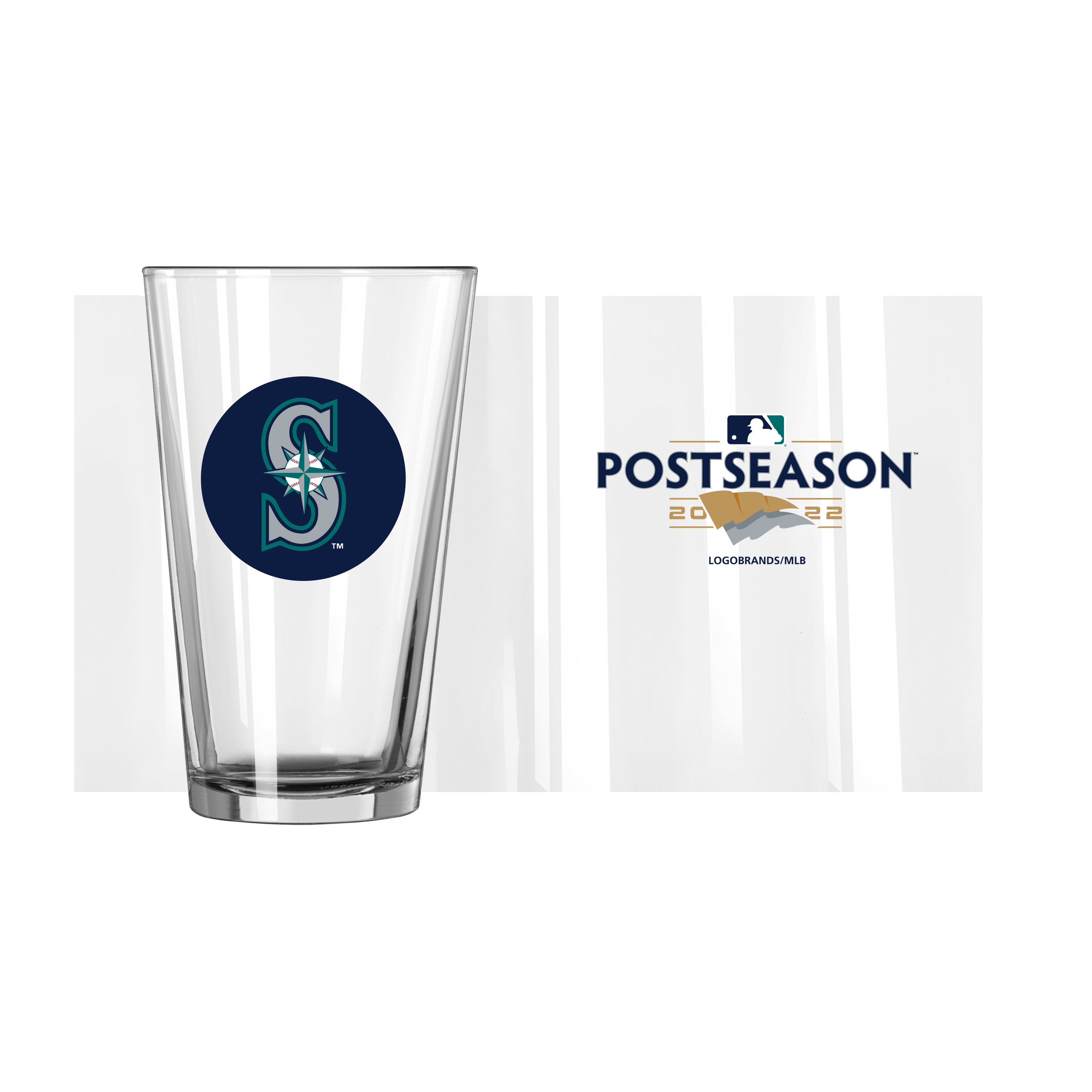 Seattle Mariners 2022 Post Season 16oz Pint Glass - Sports Gifts, Sports Memorabilia, Sports Collectibles, Fan Shop