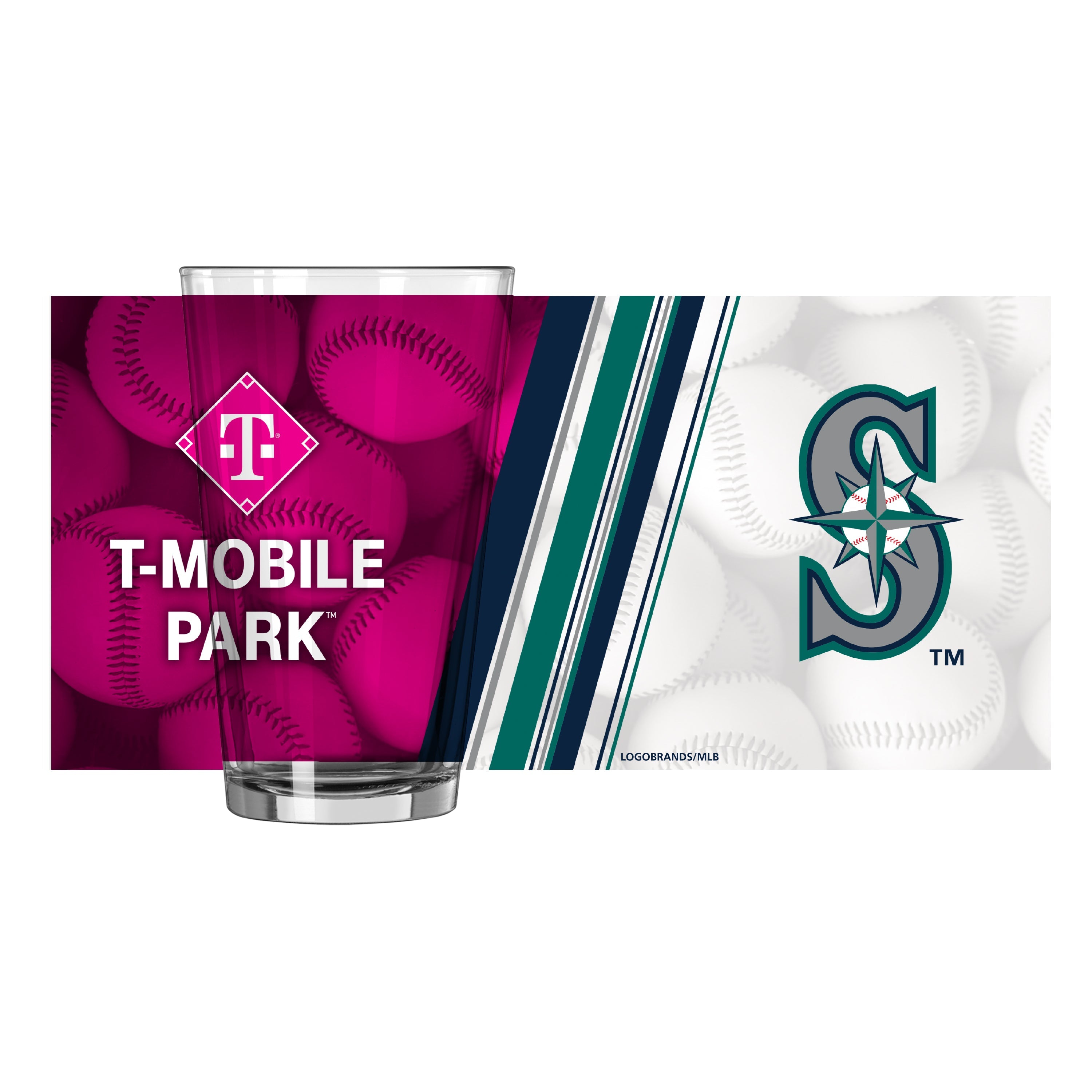 Seattle Mariners 16oz TMobile Park Pint Glass - Sports Gifts, Sports Memorabilia, Sports Collectibles, Fan Shop