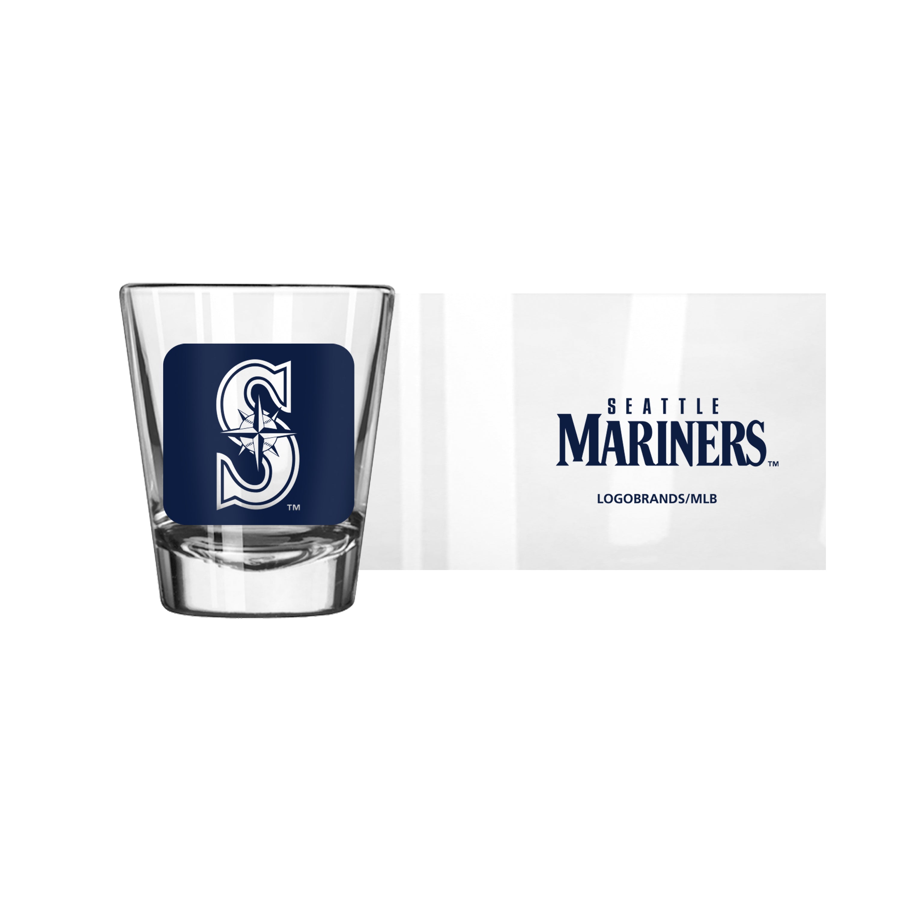 Seattle Mariners 2oz Cube Shot Glass - Sports Gifts, Sports Memorabilia, Sports Collectibles, Fan Shop