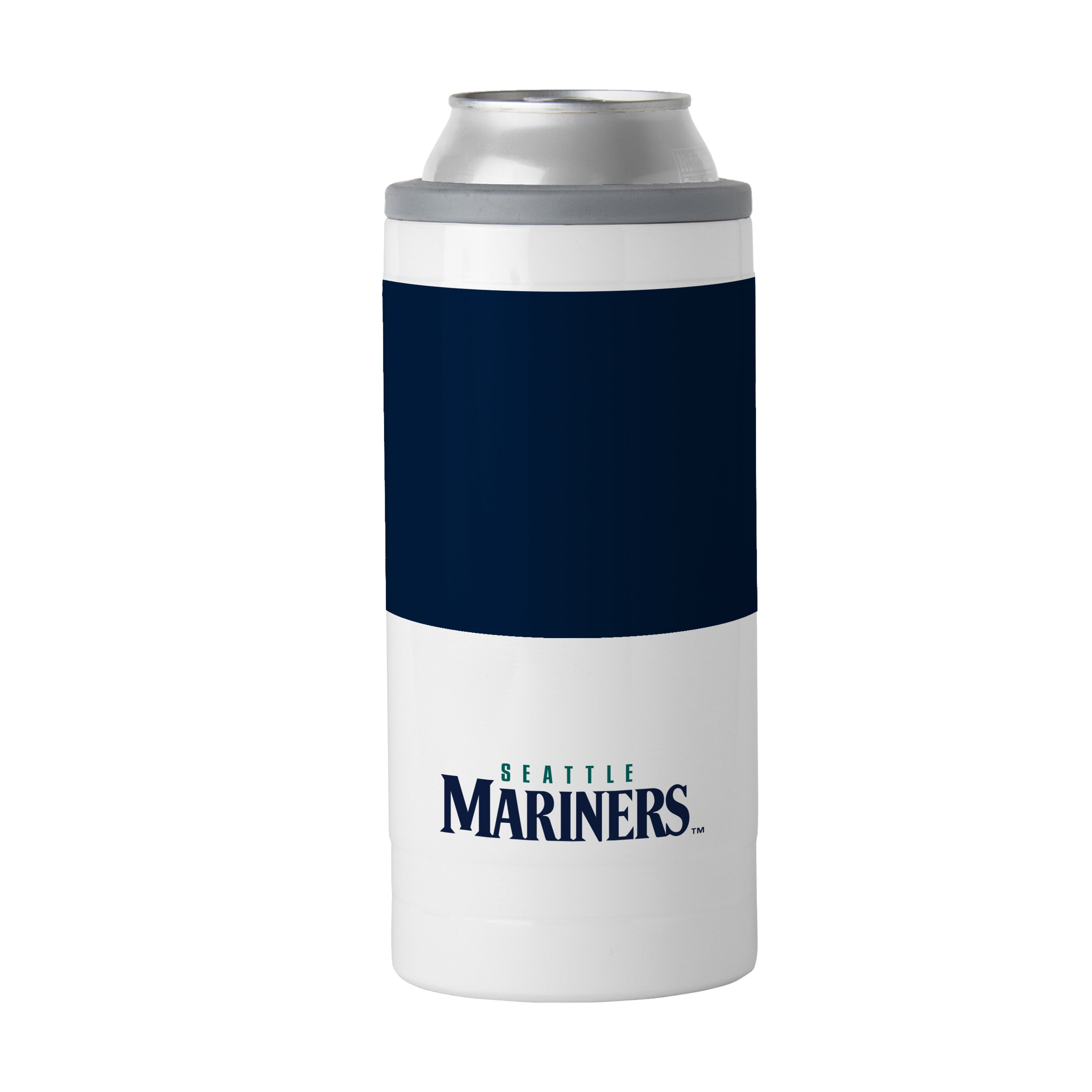 Seattle Mariners Slim Colorblock Can Coolie - Sports Gifts, Sports Memorabilia, Sports Collectibles, Fan Shop