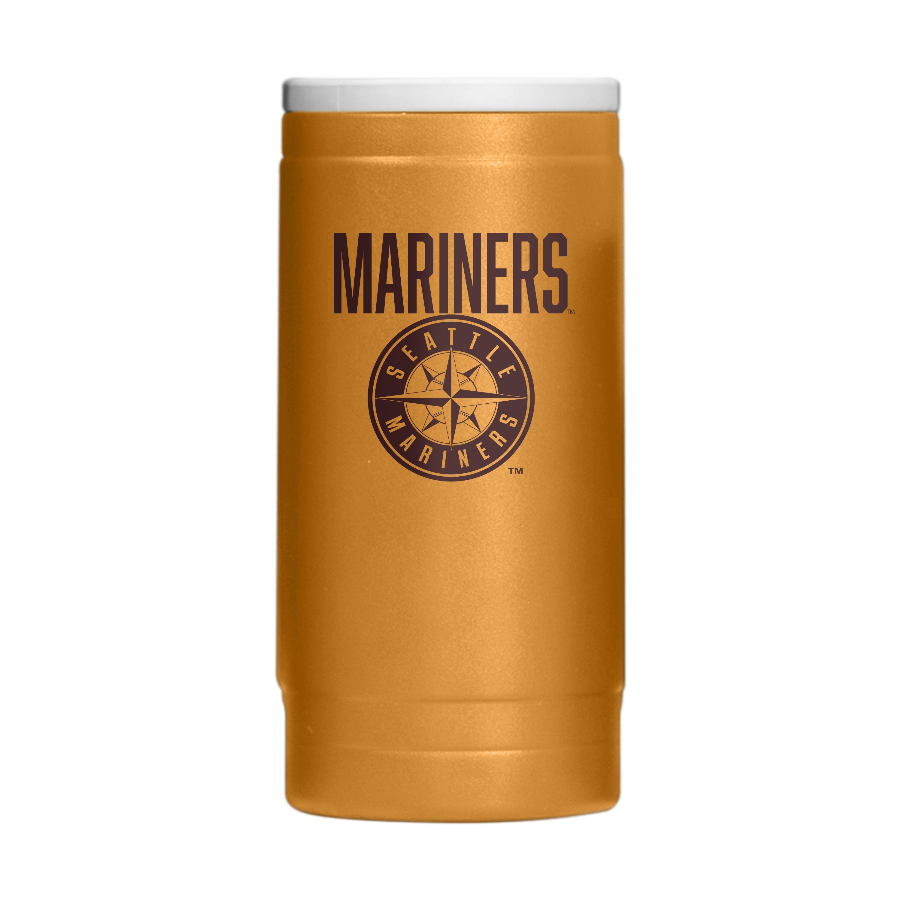 Seattle Mariners Huddle Powder Coat Slim Can Coolie - Sports Gifts, Sports Memorabilia, Sports Collectibles, Fan Shop