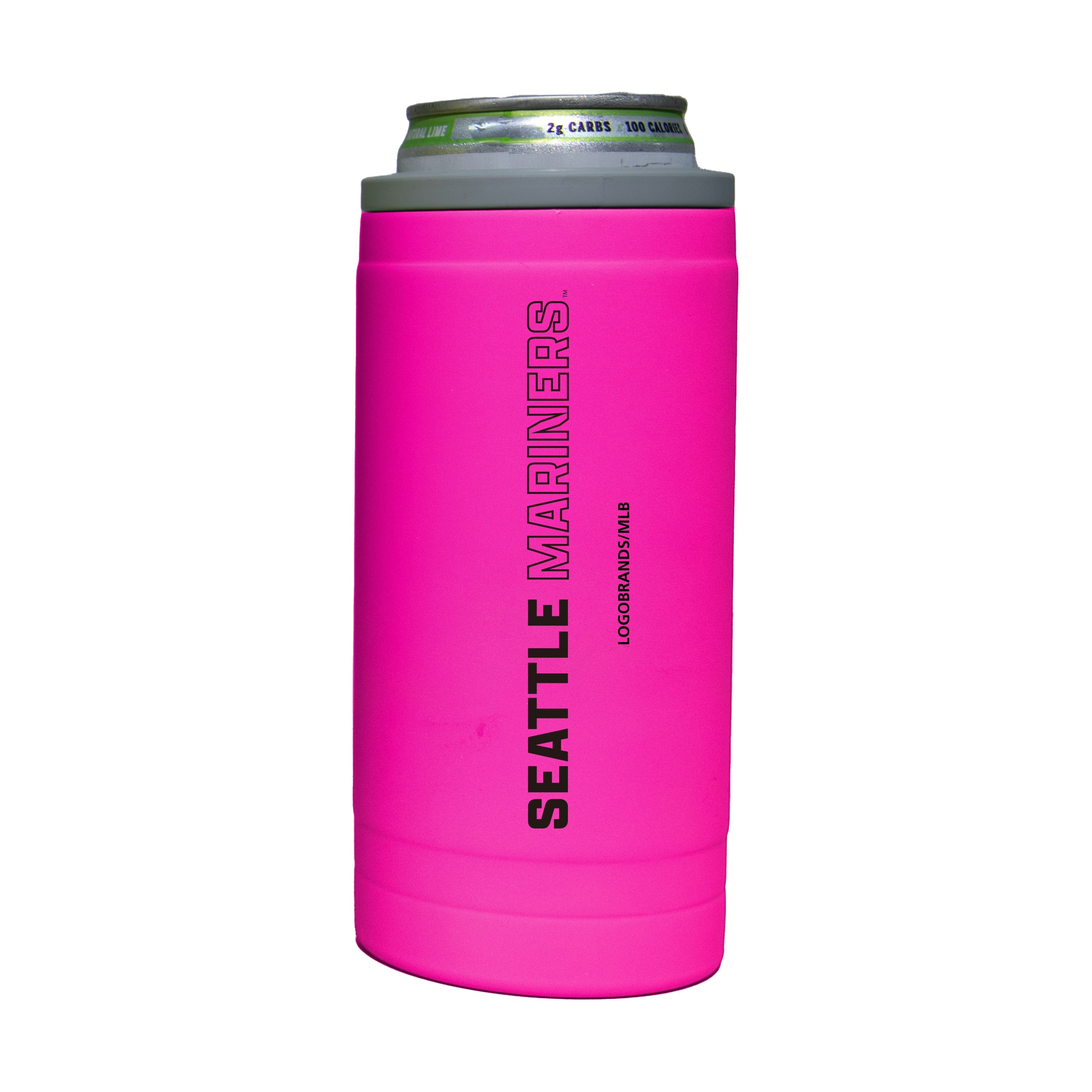 Seattle Mariners 12oz Electric Stacked Soft Touch Slim Coolie