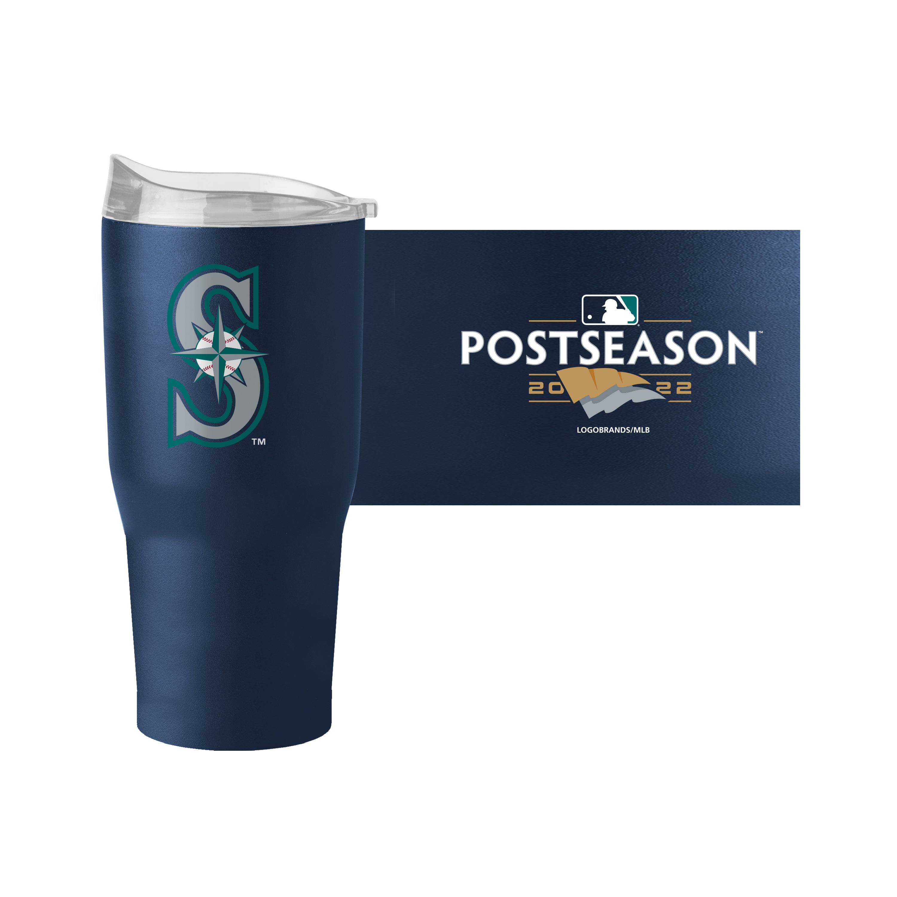 Seattle Mariners 2022 Post Season 30oz Powder Coat Tumbler - Sports Gifts, Sports Memorabilia, Sports Collectibles, Fan Shop