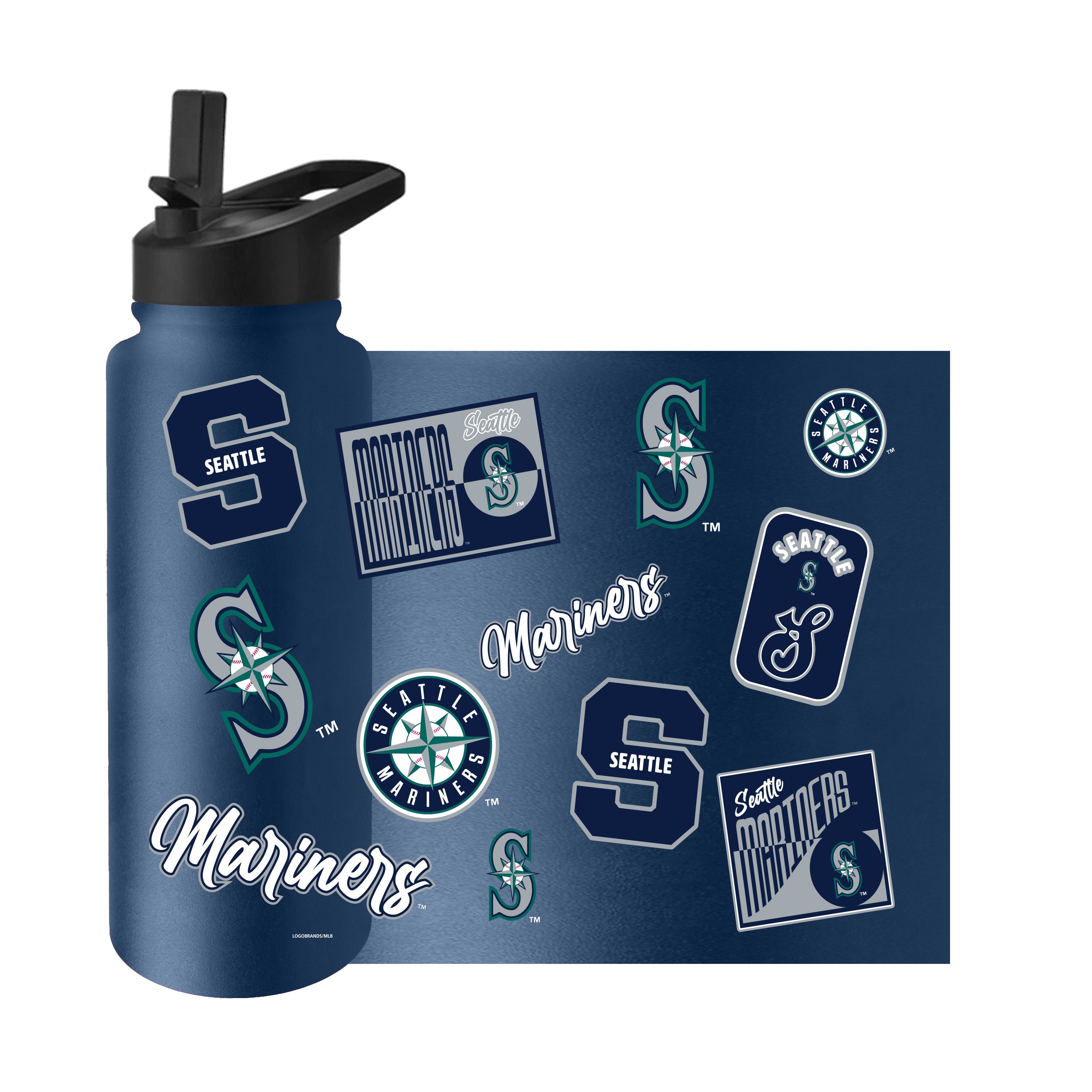 Seattle Mariners 34oz Dream Weave Quencher Bottle - Sports Gifts, Sports Memorabilia, Sports Collectibles, Fan Shop
