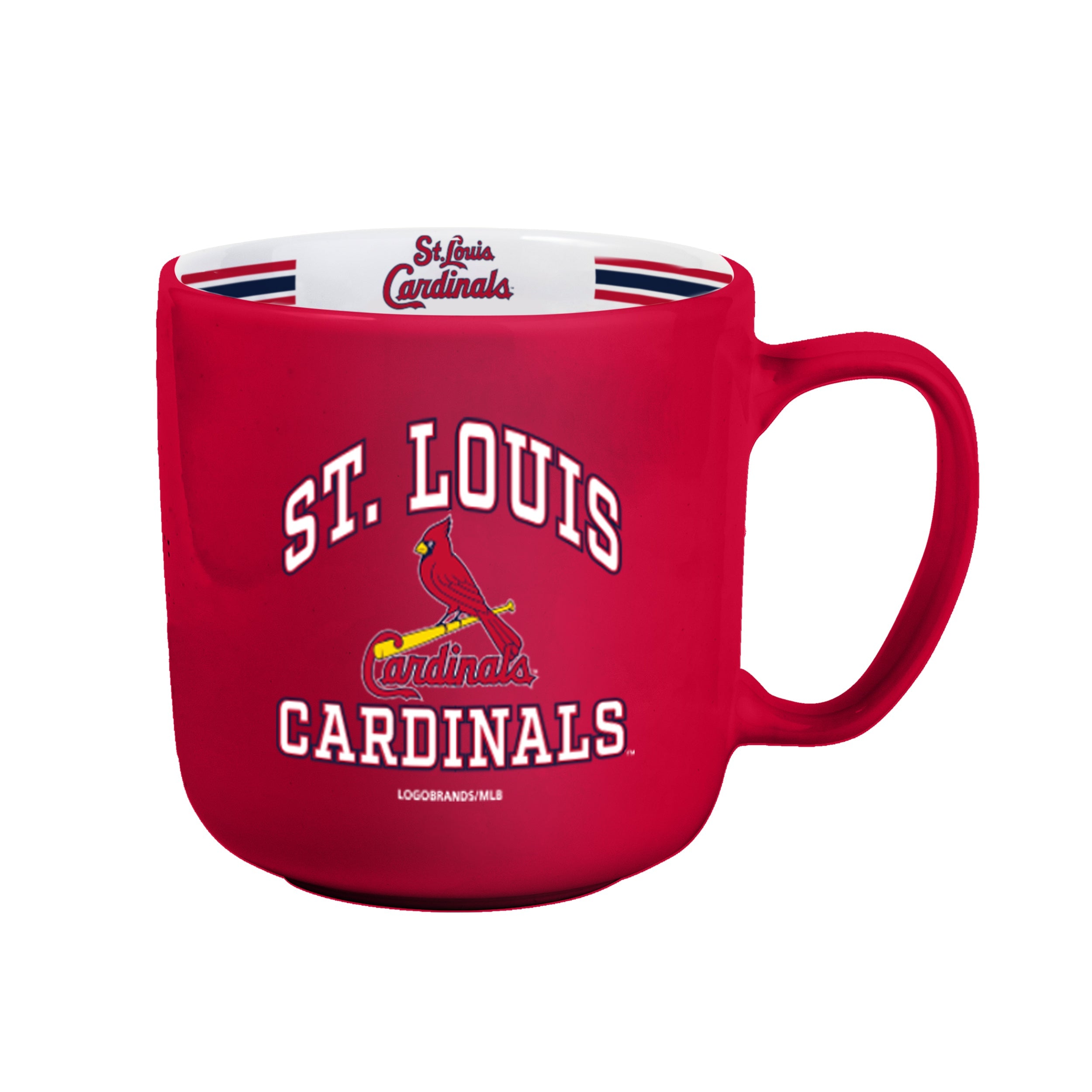 St. Louis Cardinals 15oz Stripe Mug - Sports Gifts, Sports Memorabilia, Sports Collectibles, Fan Shop