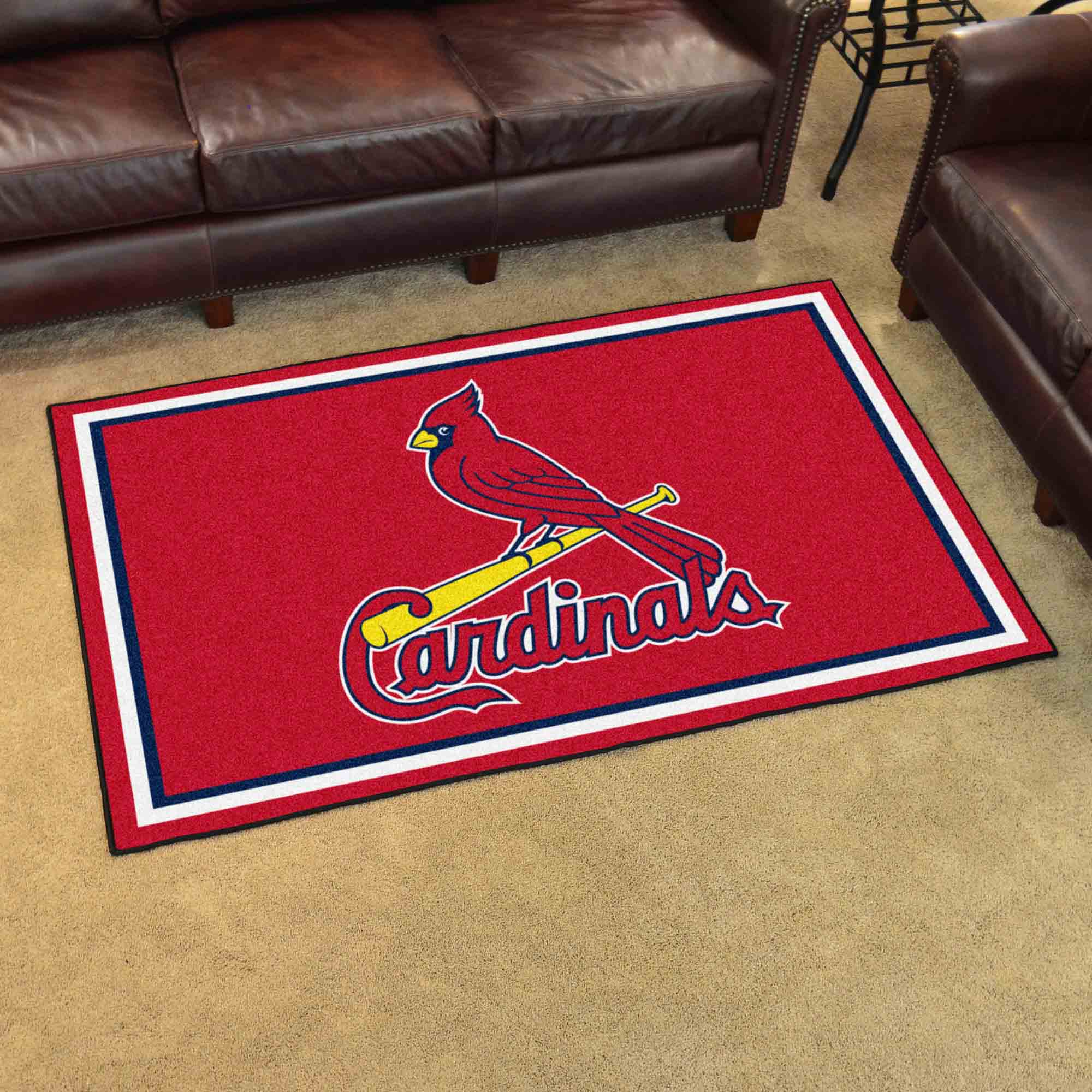 MLB - St. Louis Cardinals 4x6 Rug - Sports Gifts, Sports Memorabilia, Sports Collectibles, Fan Shop