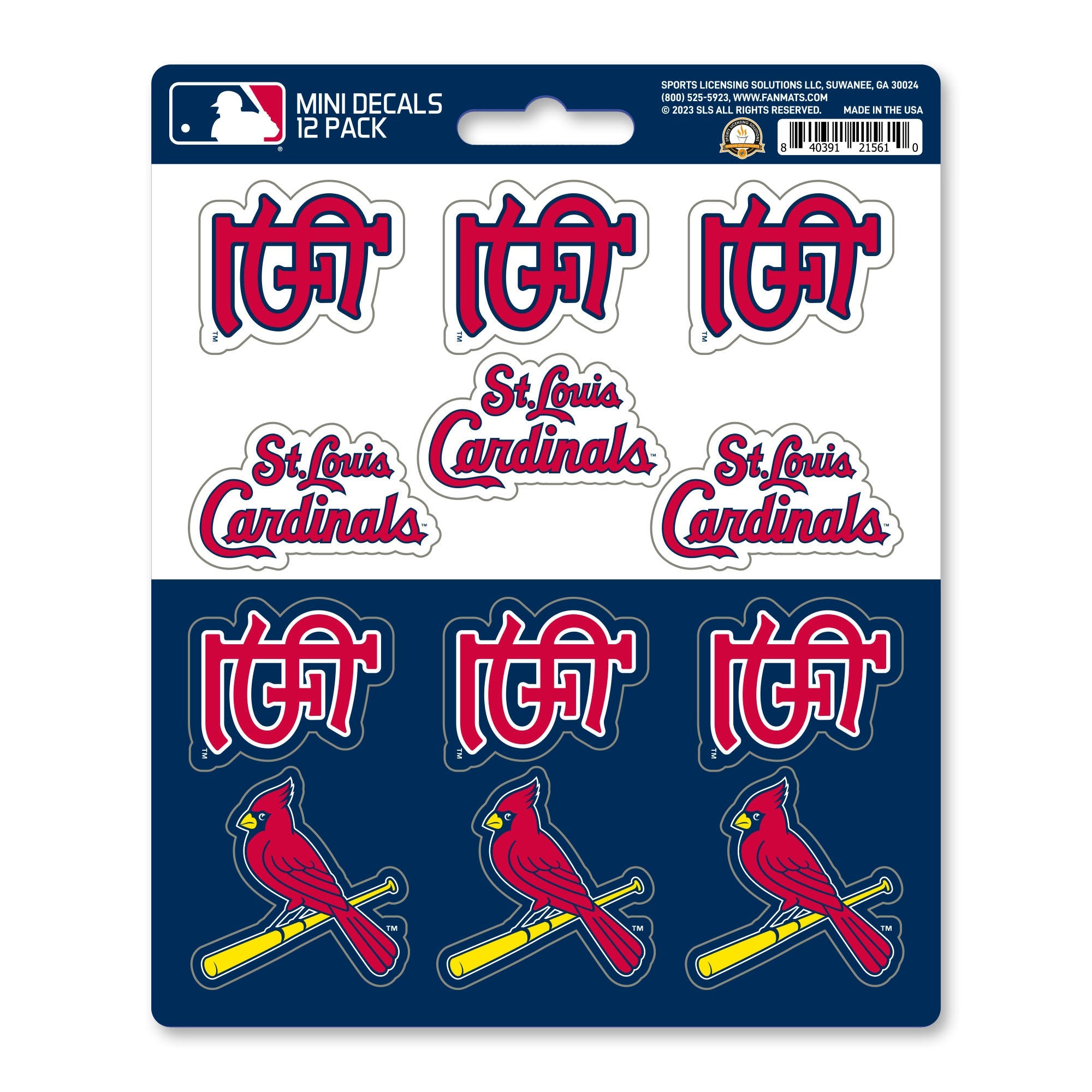 MLB - St. Louis Cardinals Mini Decal 12-pk