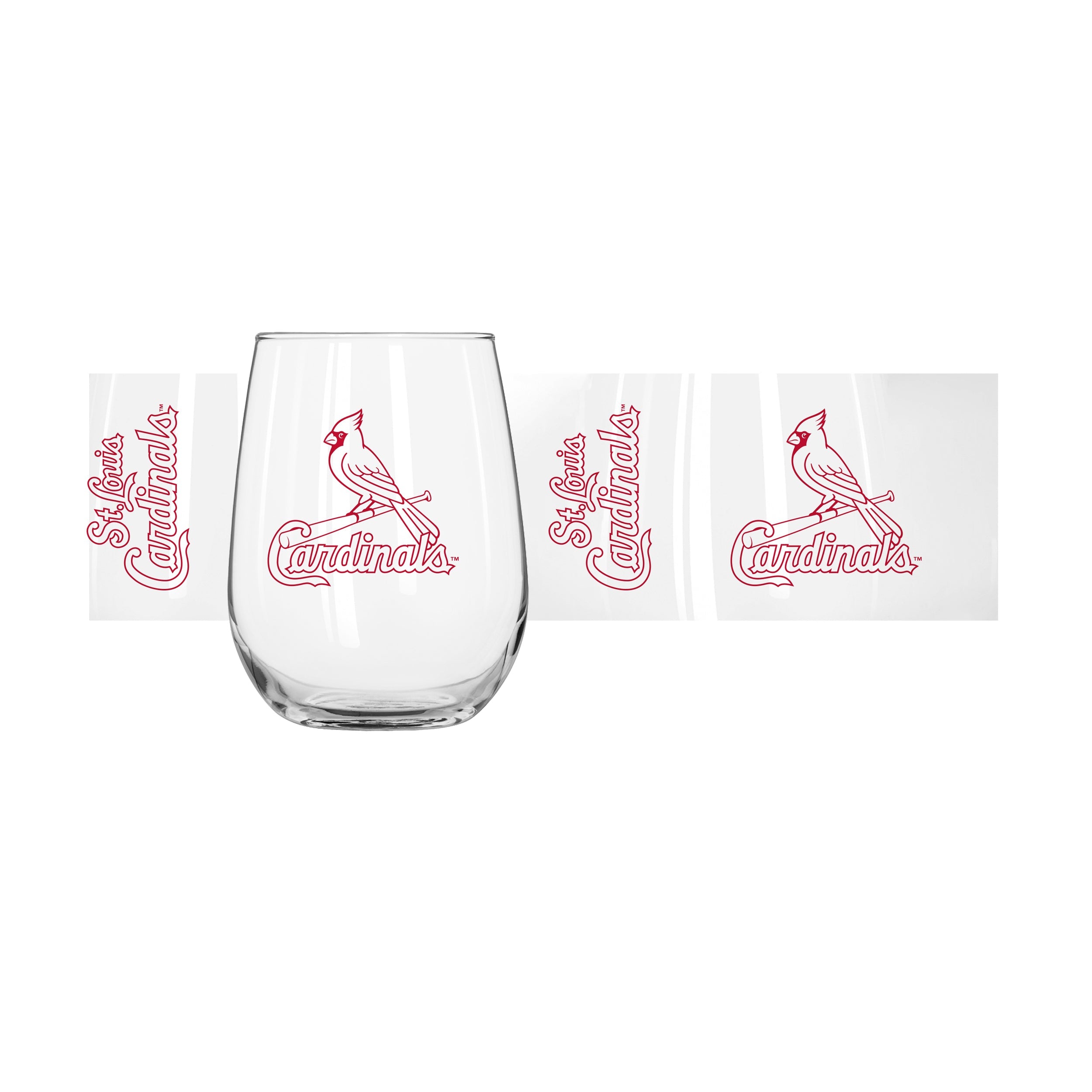 St. Louis Cardinals 16oz Gameday Curved Beverage Glass - Sports Gifts, Sports Memorabilia, Sports Collectibles, Fan Shop