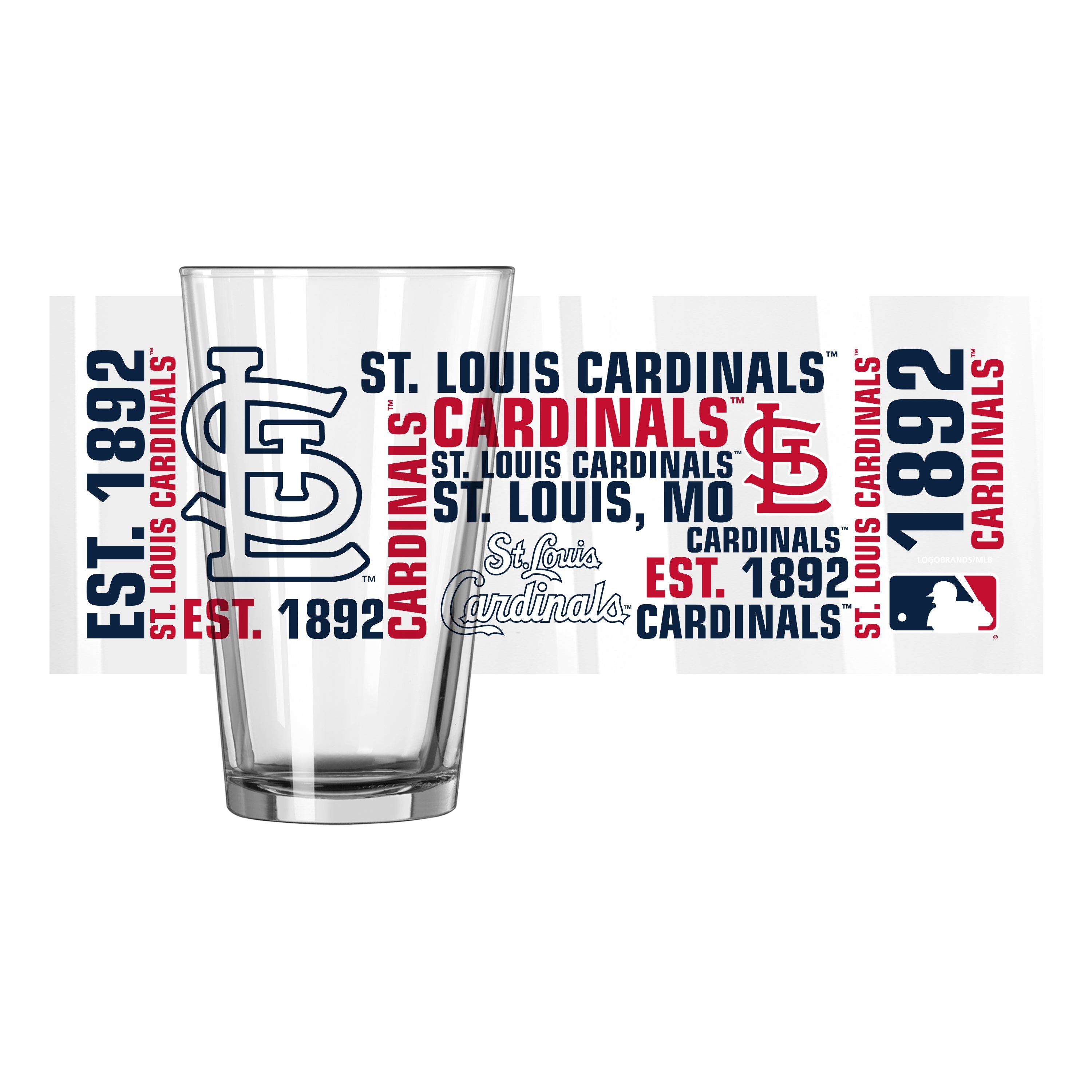 St. Louis Cardinals 16oz Spirit Pint Glass - Sports Gifts, Sports Memorabilia, Sports Collectibles, Fan Shop