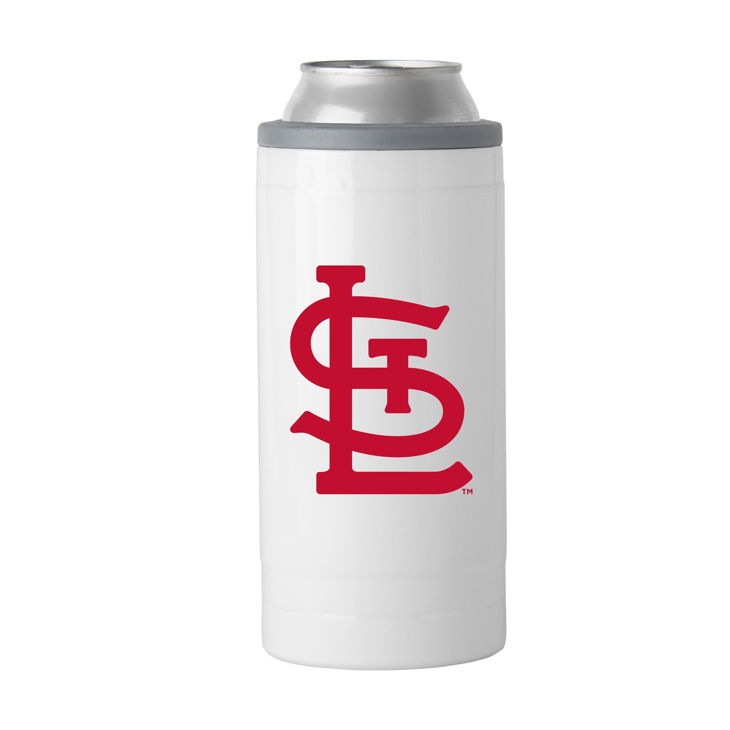 St Louis Cardinals Letterman 12 oz Slim Can Coolie - Sports Gifts, Sports Memorabilia, Sports Collectibles, Fan Shop
