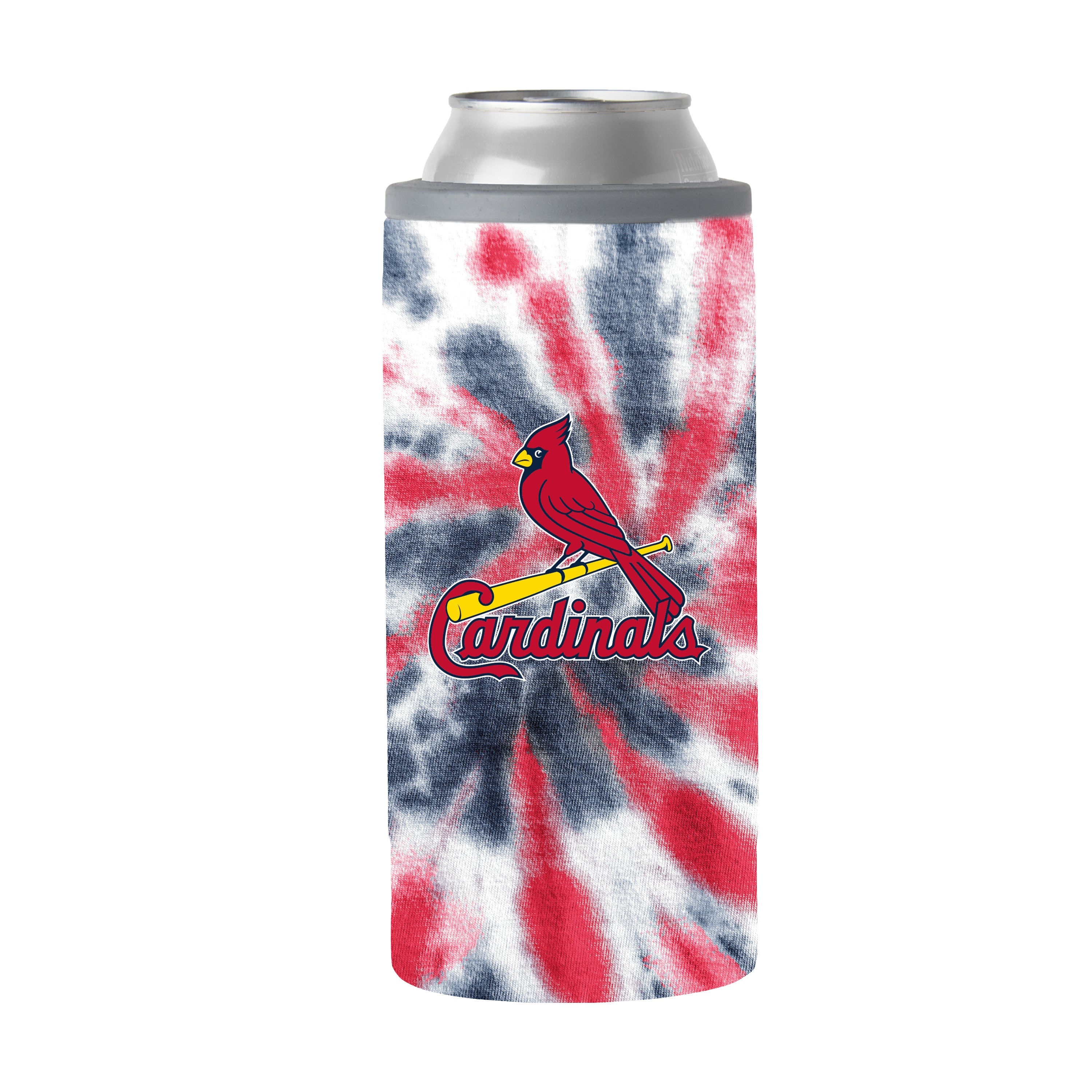 St Louis Cardinals 12oz Tie Dye Slim Can Coolie