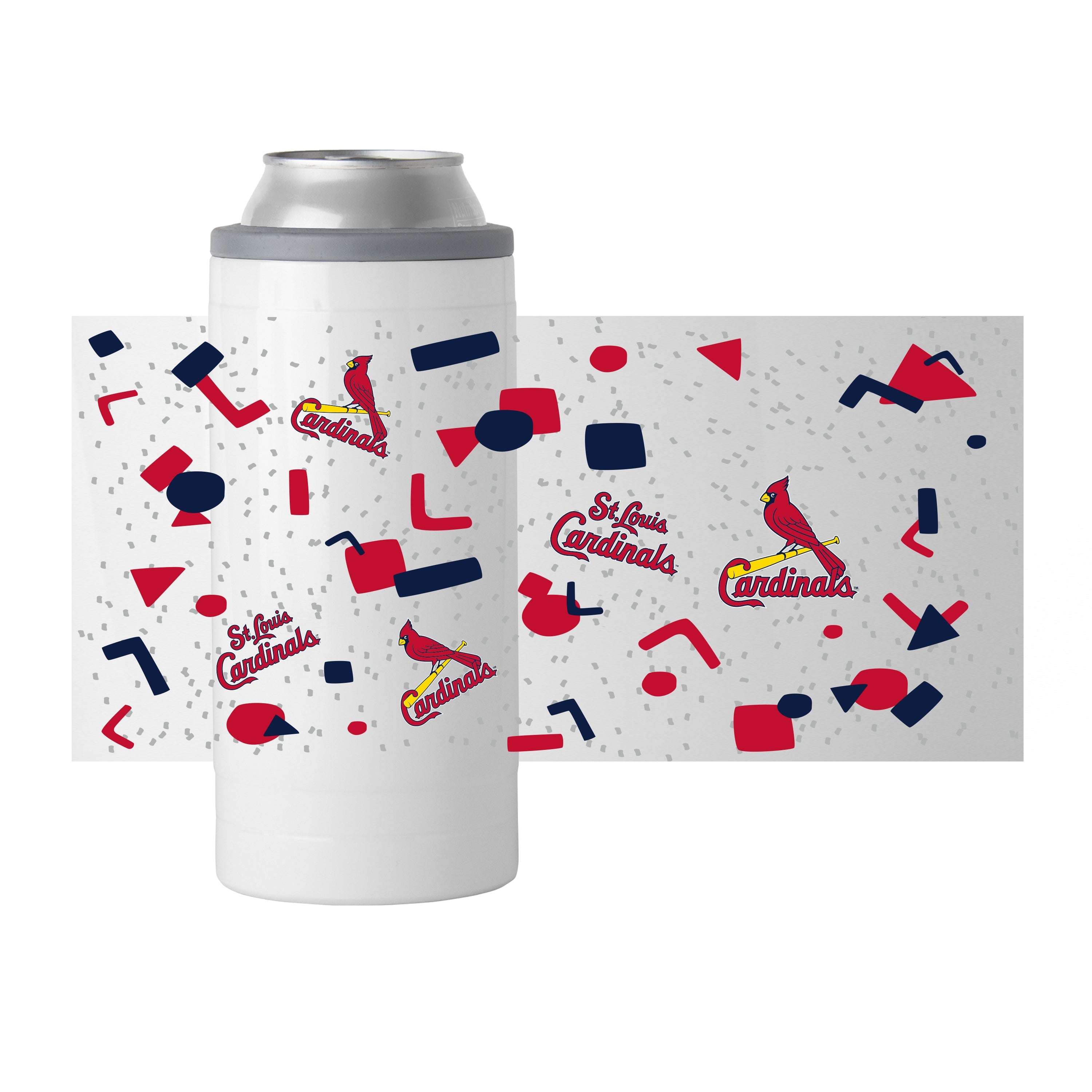 St Louis Cardinals 12oz Flashback Slim Can Coolie - Sports Gifts, Sports Memorabilia, Sports Collectibles, Fan Shop