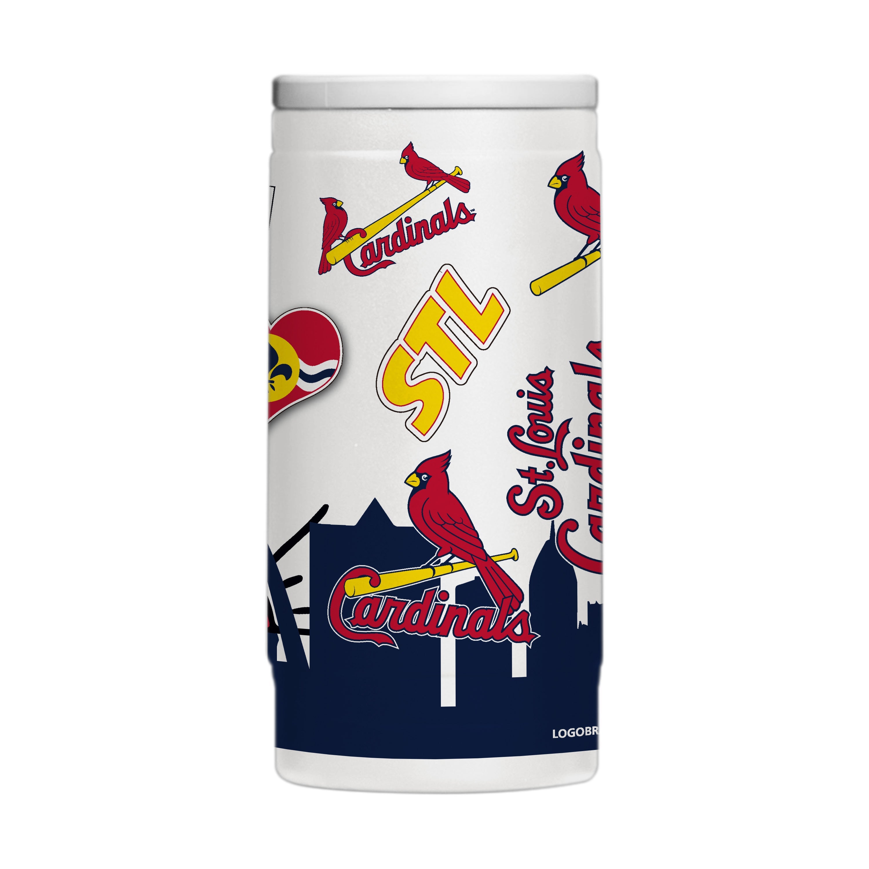 St. Louis Cardinals 12oz Native Powdercoat SlimCan Coolie - Sports Gifts, Sports Memorabilia, Sports Collectibles, Fan Shop
