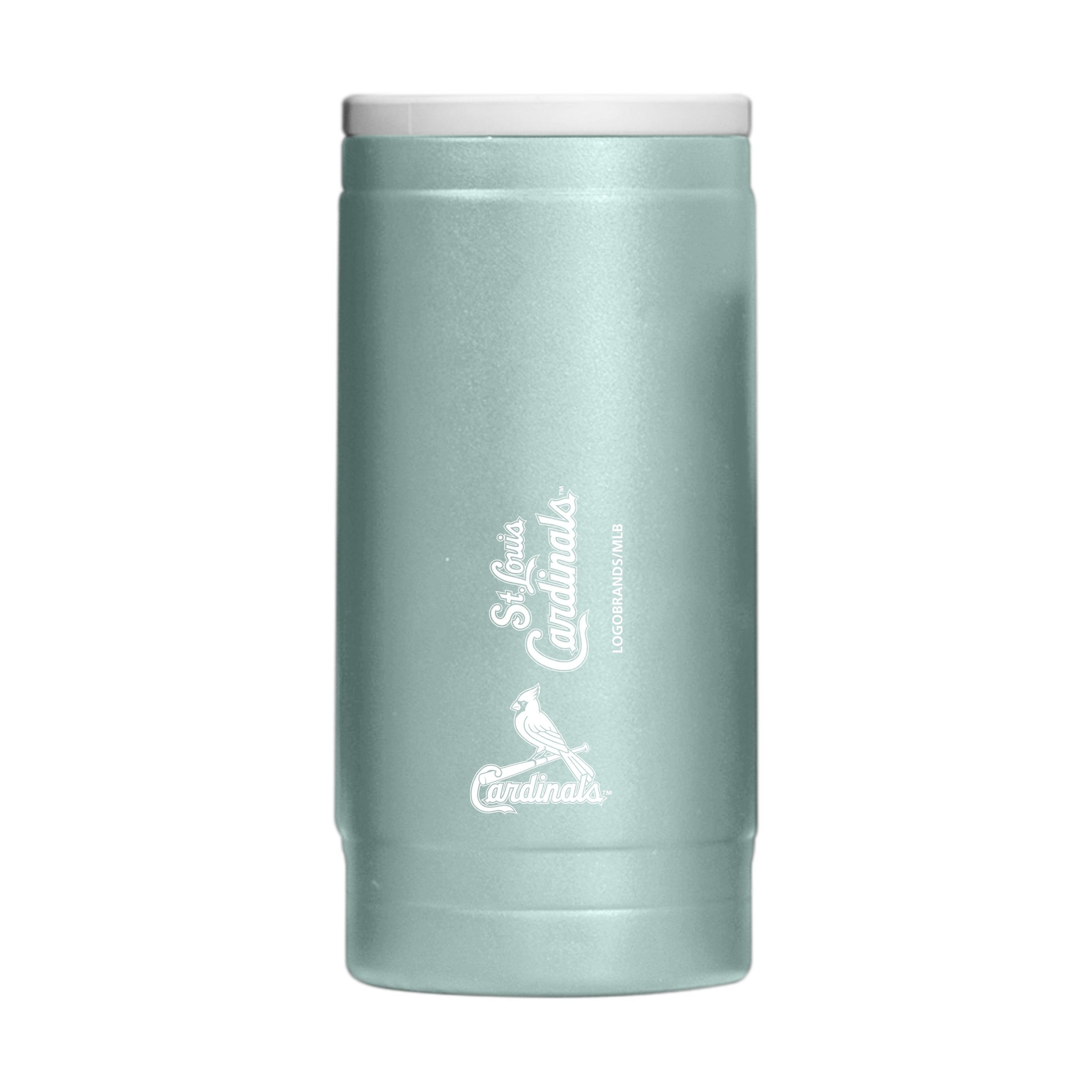 St Louis Cardinals Vertical Powder Coat Slim Can Coolie