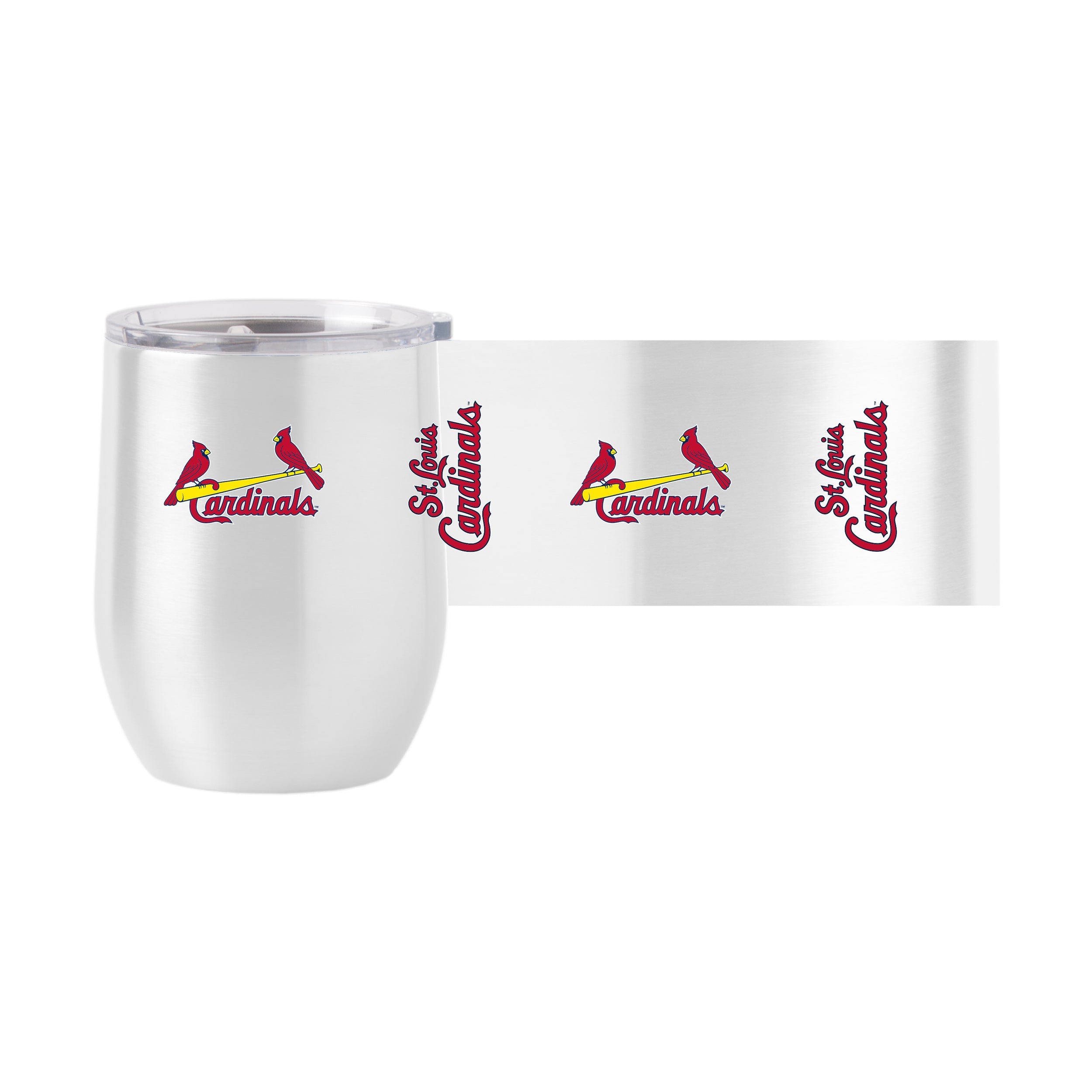 St Louis Cardinals 16oz Stainless Curved Beverage - Sports Gifts, Sports Memorabilia, Sports Collectibles, Fan Shop