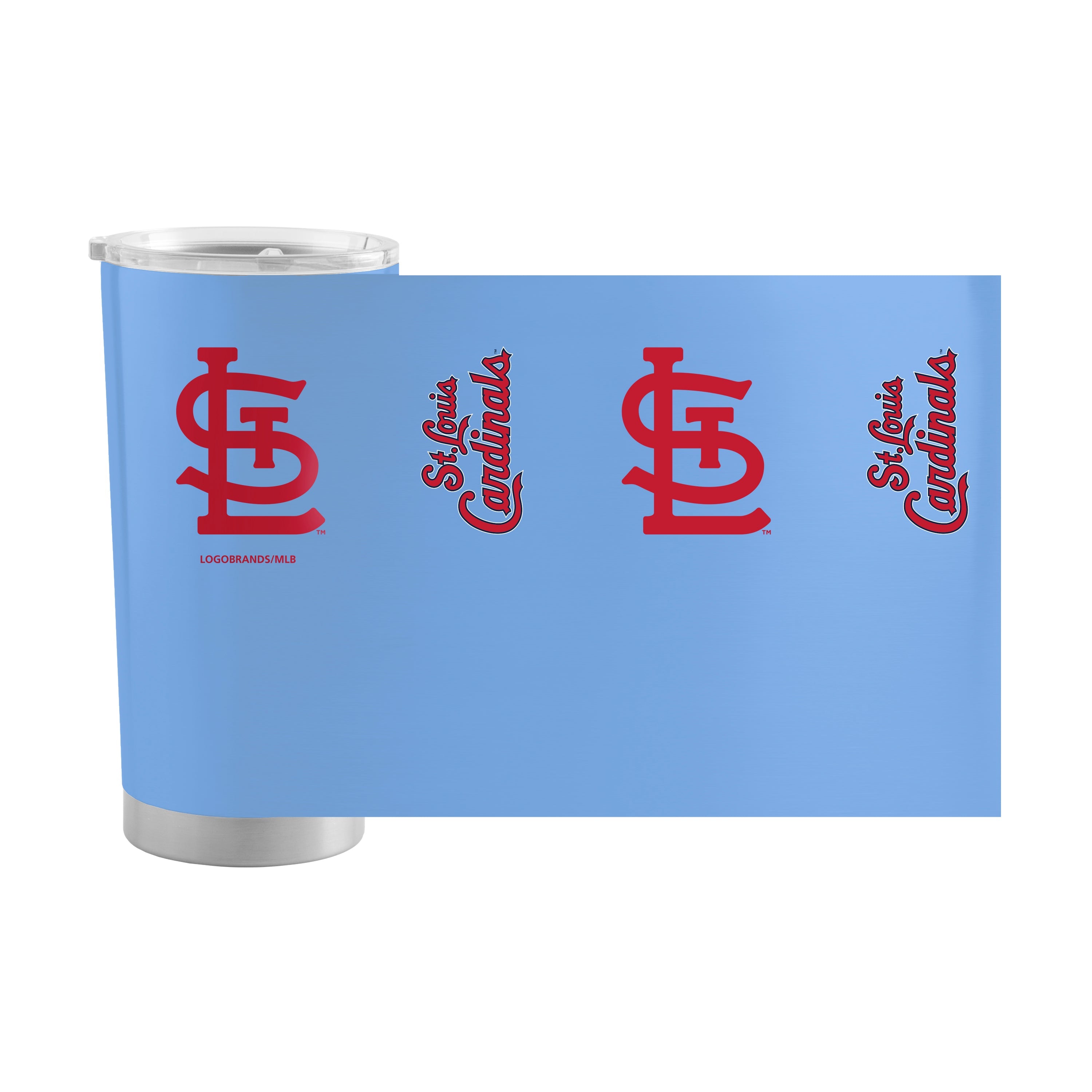 St Louis Cardinals 20oz Powder Blue Gameday Powder Coat Tumbler - Sports Gifts, Sports Memorabilia, Sports Collectibles, Fan Shop