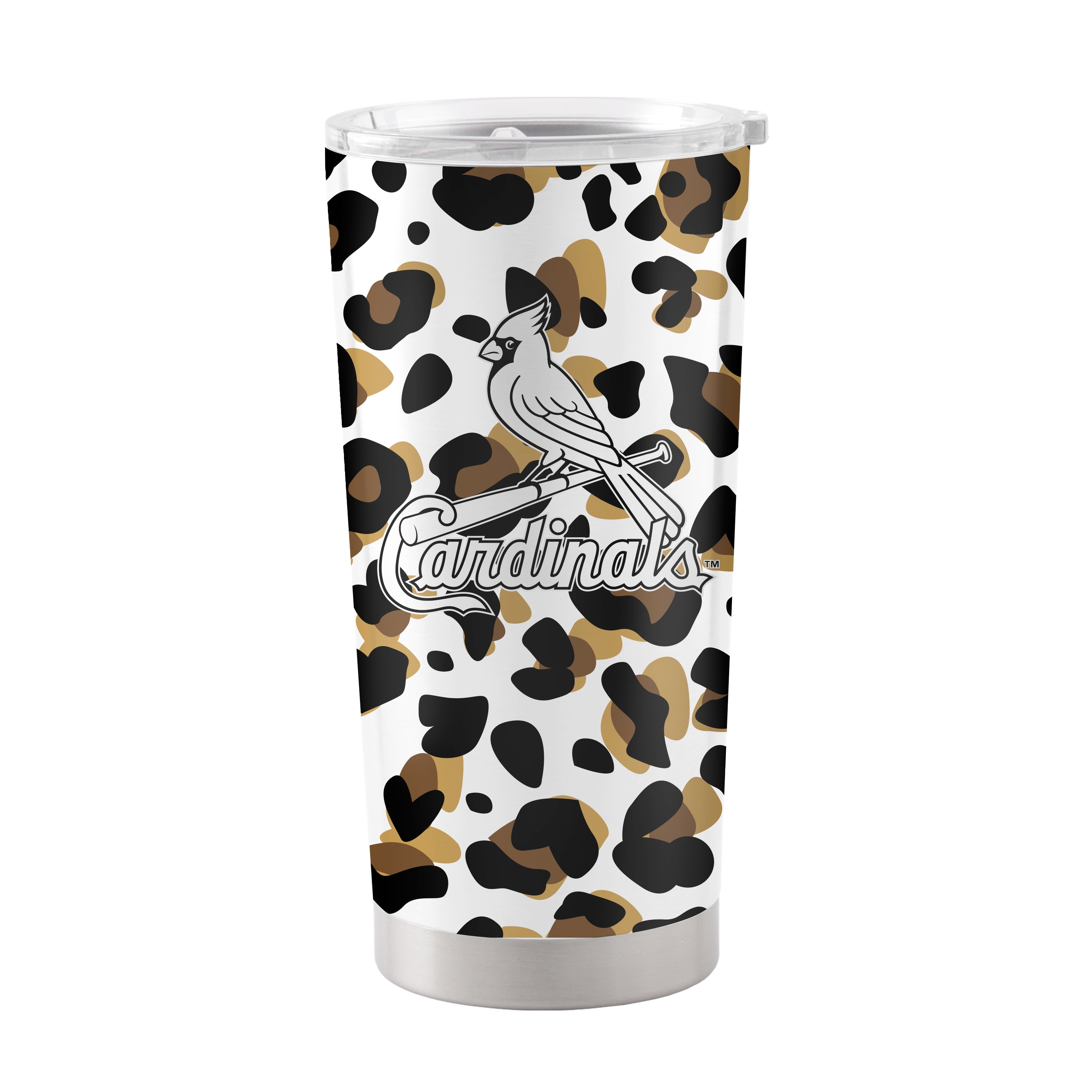 St Louis Cardinals 20oz Neutral Leopard Stainless Steel Tumbler