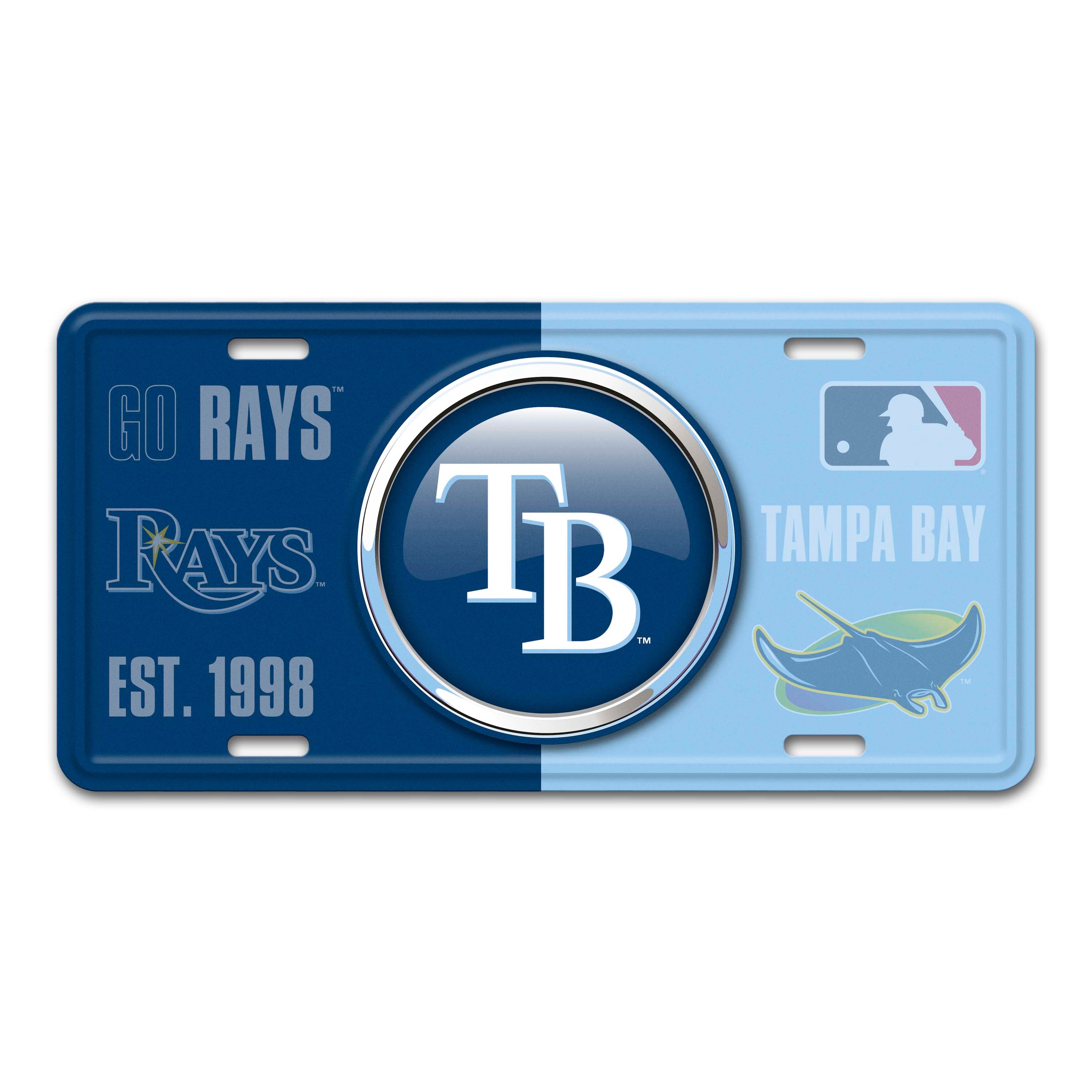 TB Rays Embossed Metal License Plate