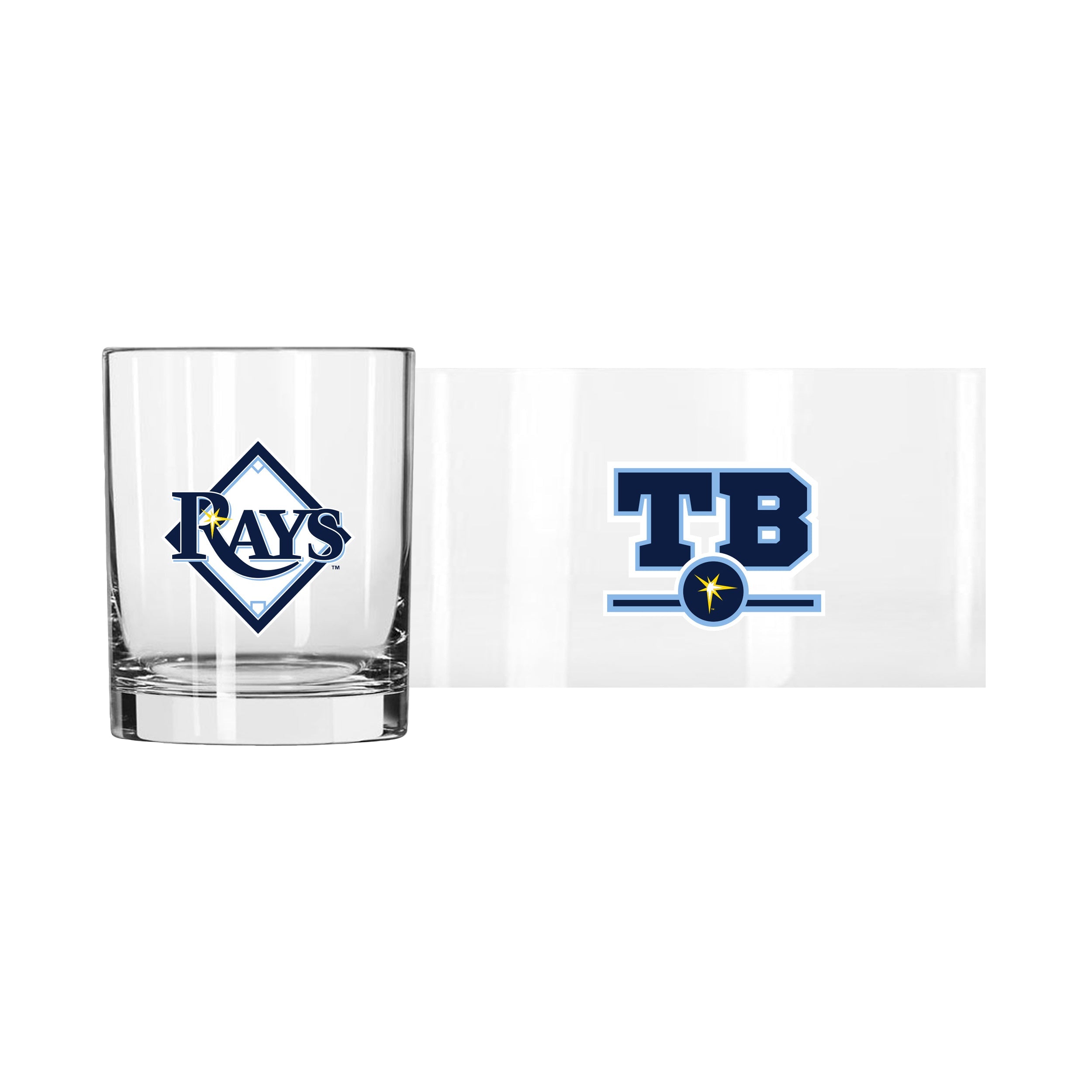 Tampa Bay Rays 14oz Letterman Rocks Glass - Sports Gifts, Sports Memorabilia, Sports Collectibles, Fan Shop