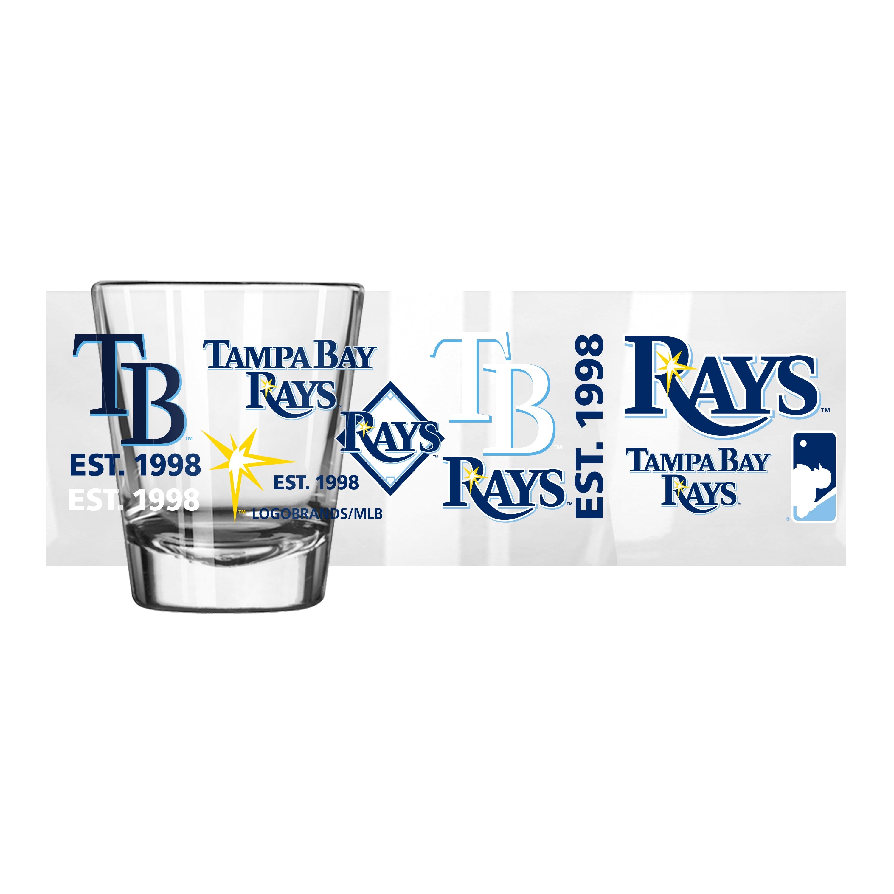 Tampa Bay Rays 2oz Spirit Shot Glass - Sports Gifts, Sports Memorabilia, Sports Collectibles, Fan Shop