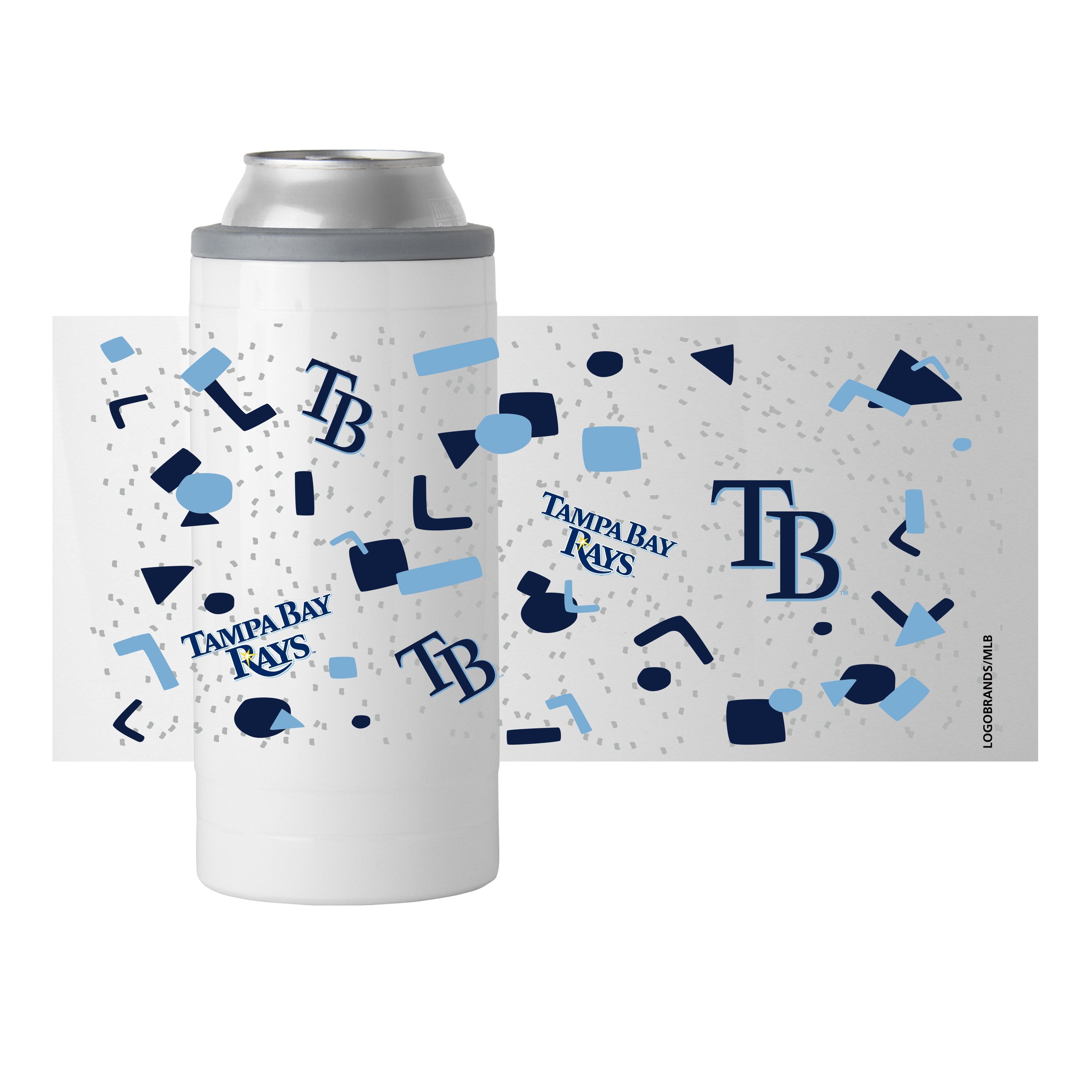 Tampa Bay Rays 12oz Flashback Slim Can Coolie - Sports Gifts, Sports Memorabilia, Sports Collectibles, Fan Shop