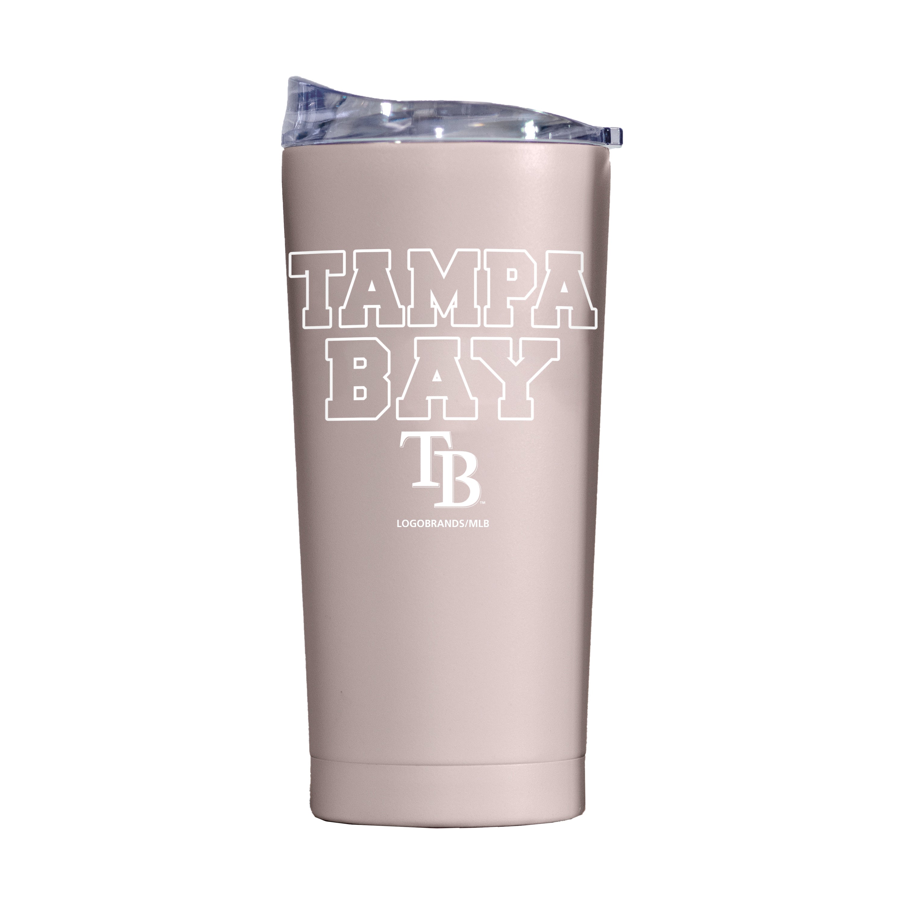 Tampa Bay Rays 20oz Stencil Powder Coat Tumbler - Sports Gifts, Sports Memorabilia, Sports Collectibles, Fan Shop