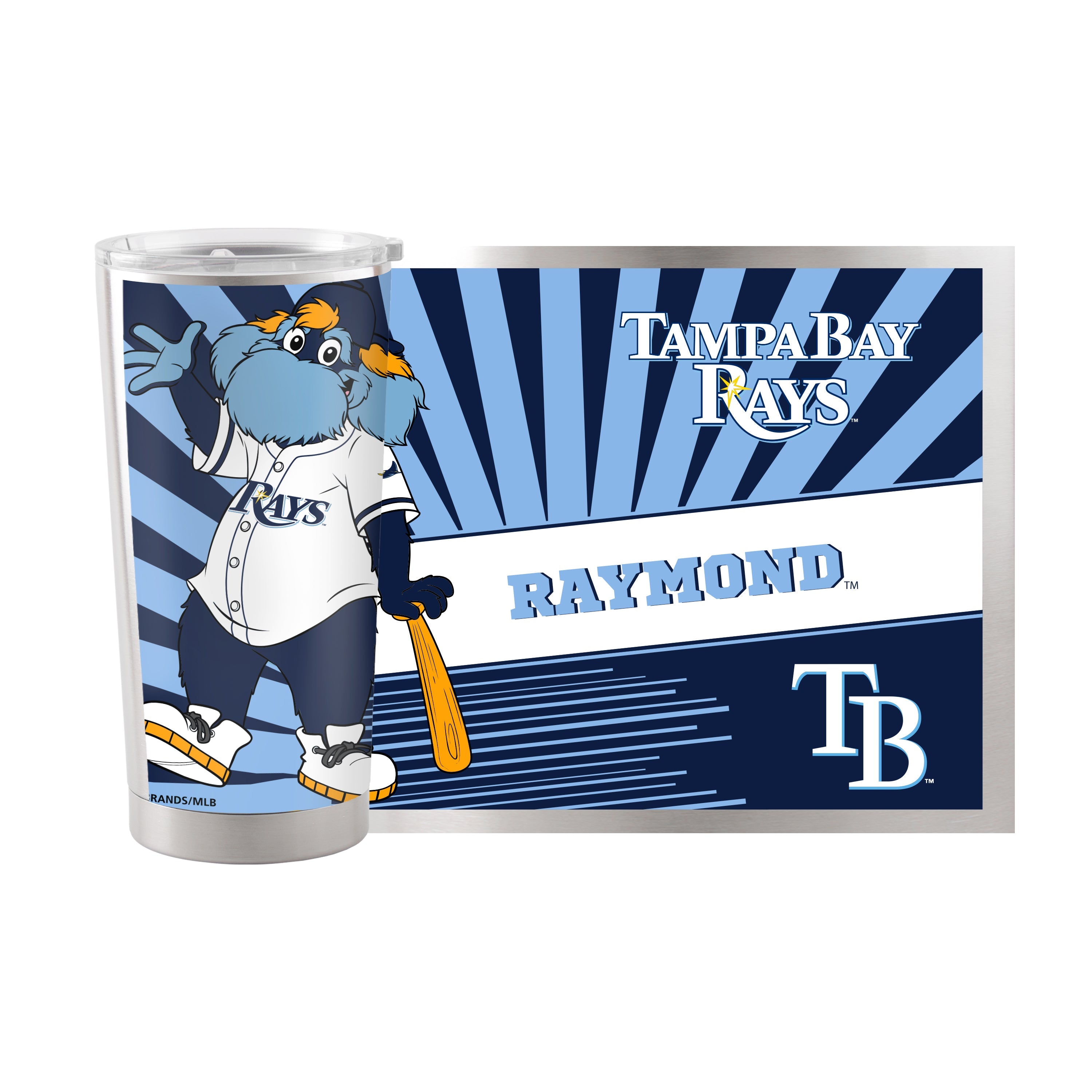 Tampa Bay Rays 20oz Mascot Stainless Steel Tumbler - Sports Gifts, Sports Memorabilia, Sports Collectibles, Fan Shop