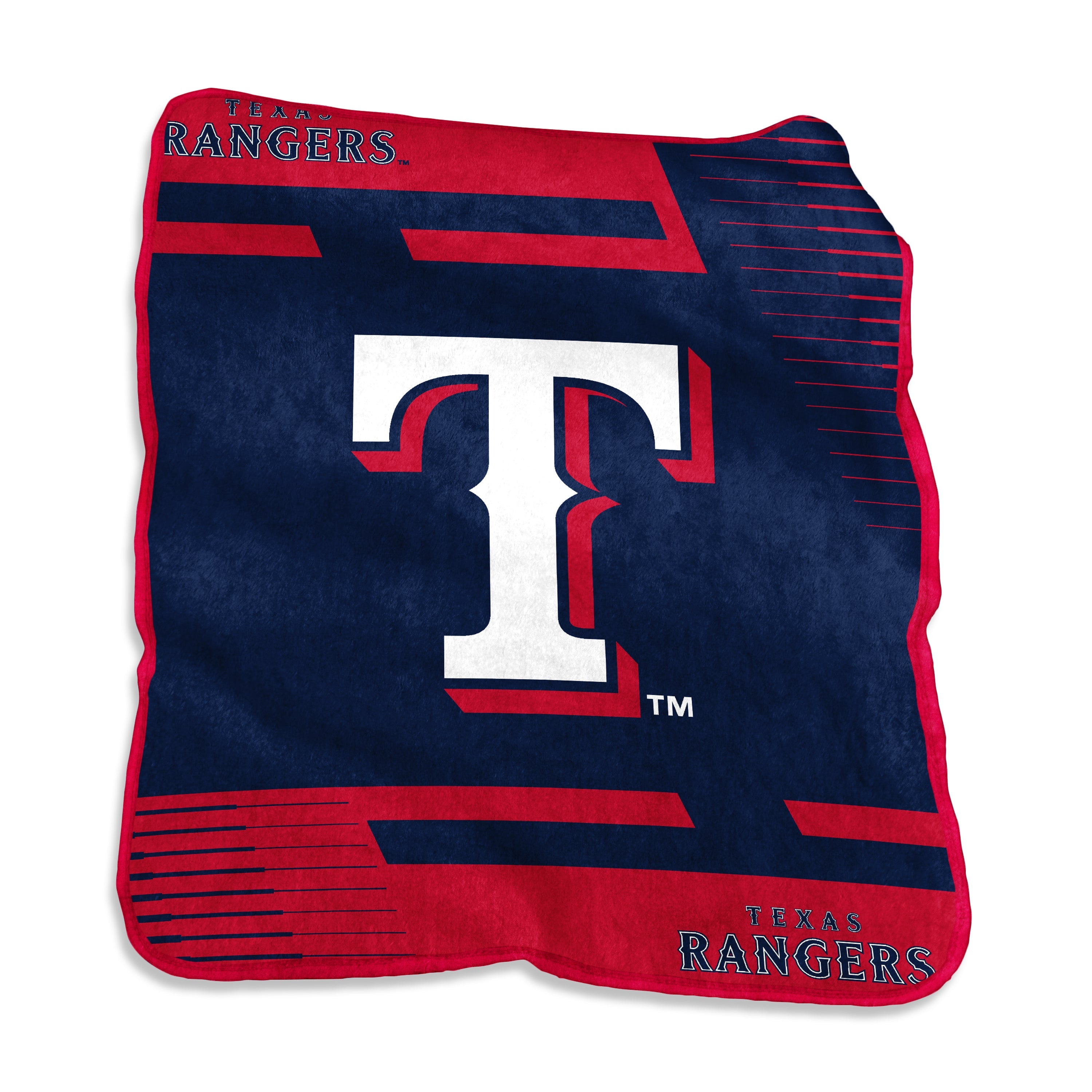 Texas Rangers Raschel Double Stripe Throw