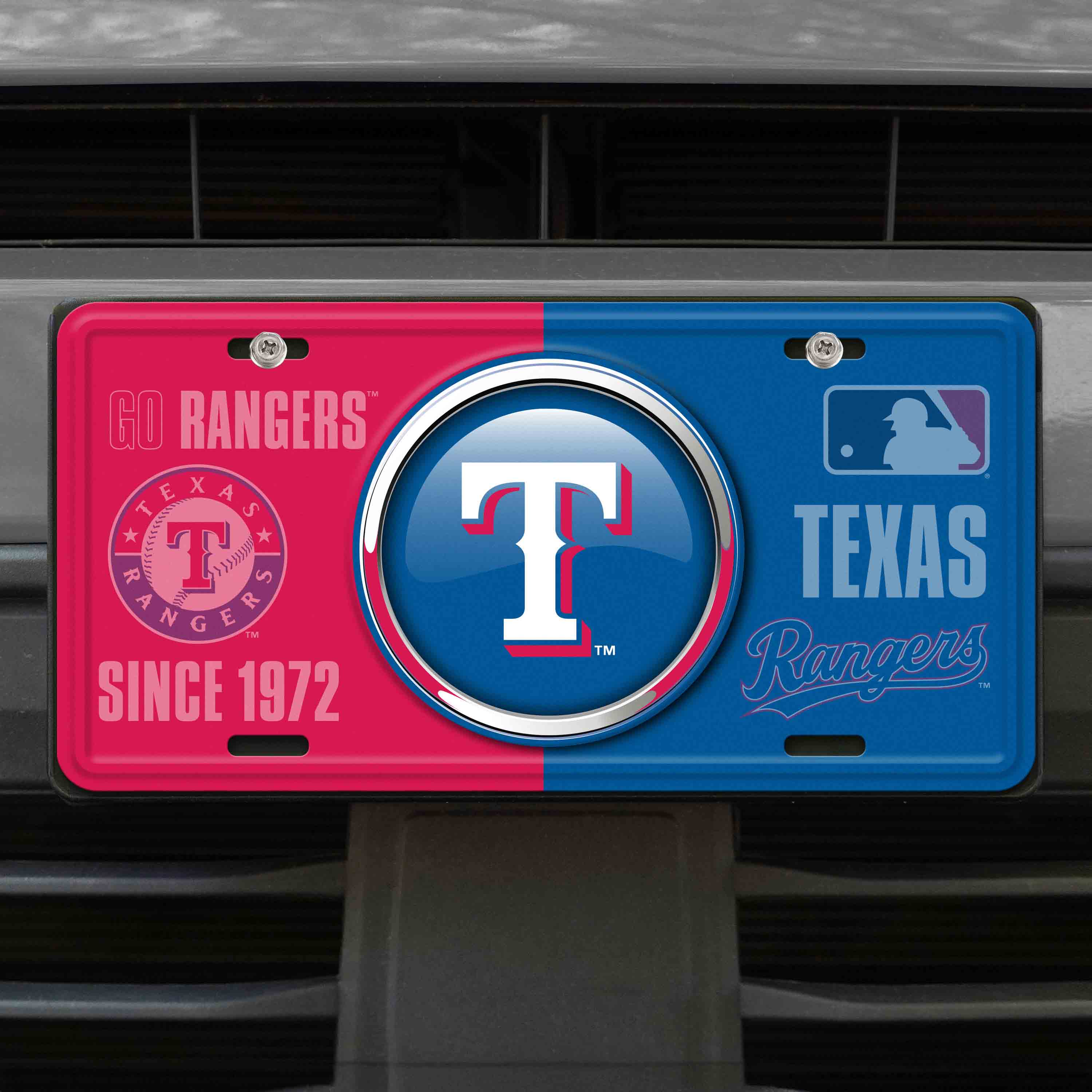 MLB - Texas Rangers Embossed Metal License Plate - Sports Gifts, Sports Memorabilia, Sports Collectibles, Fan Shop